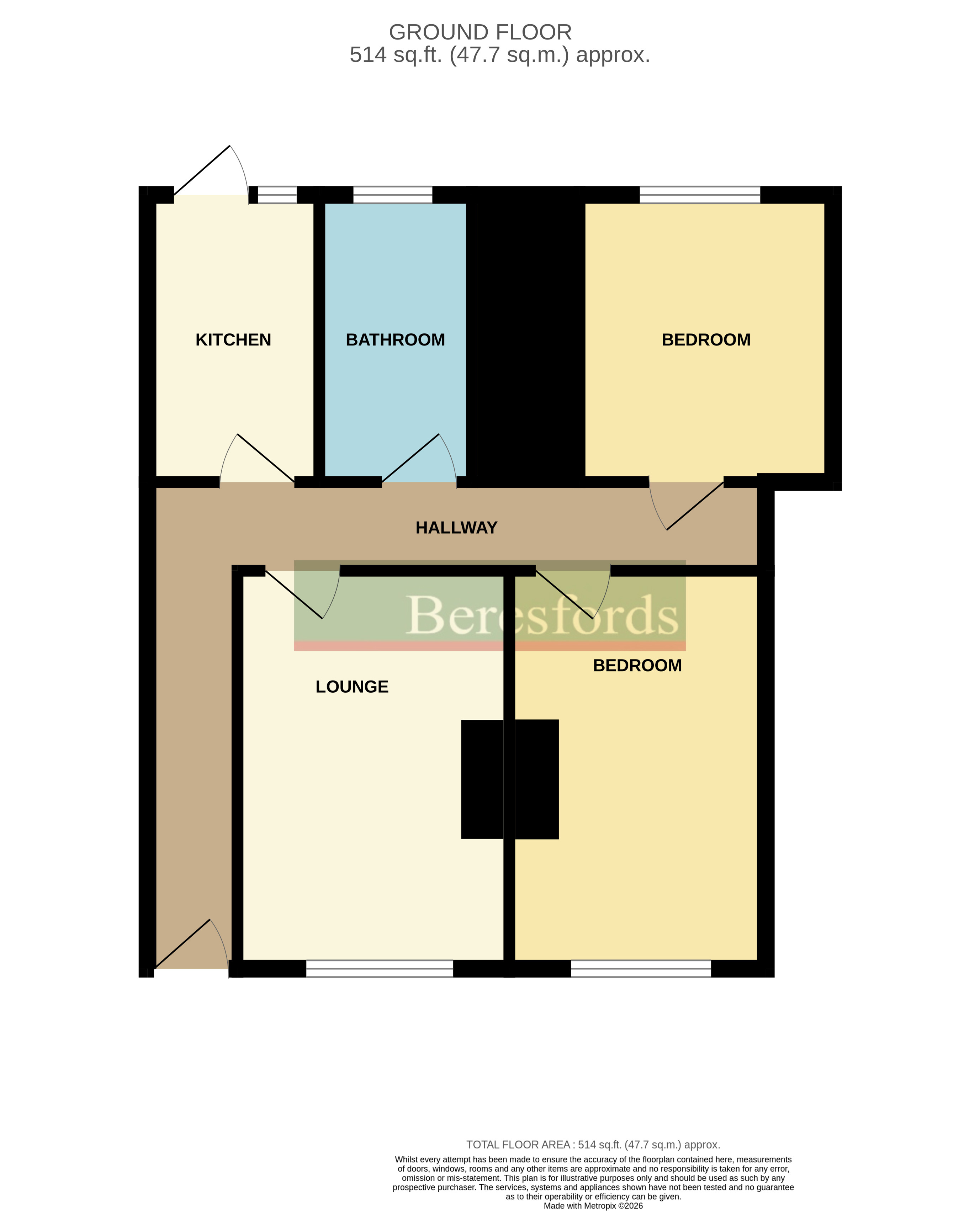 Flat 5, Hill Court,, Upminster Road, Hornchurch floorplan