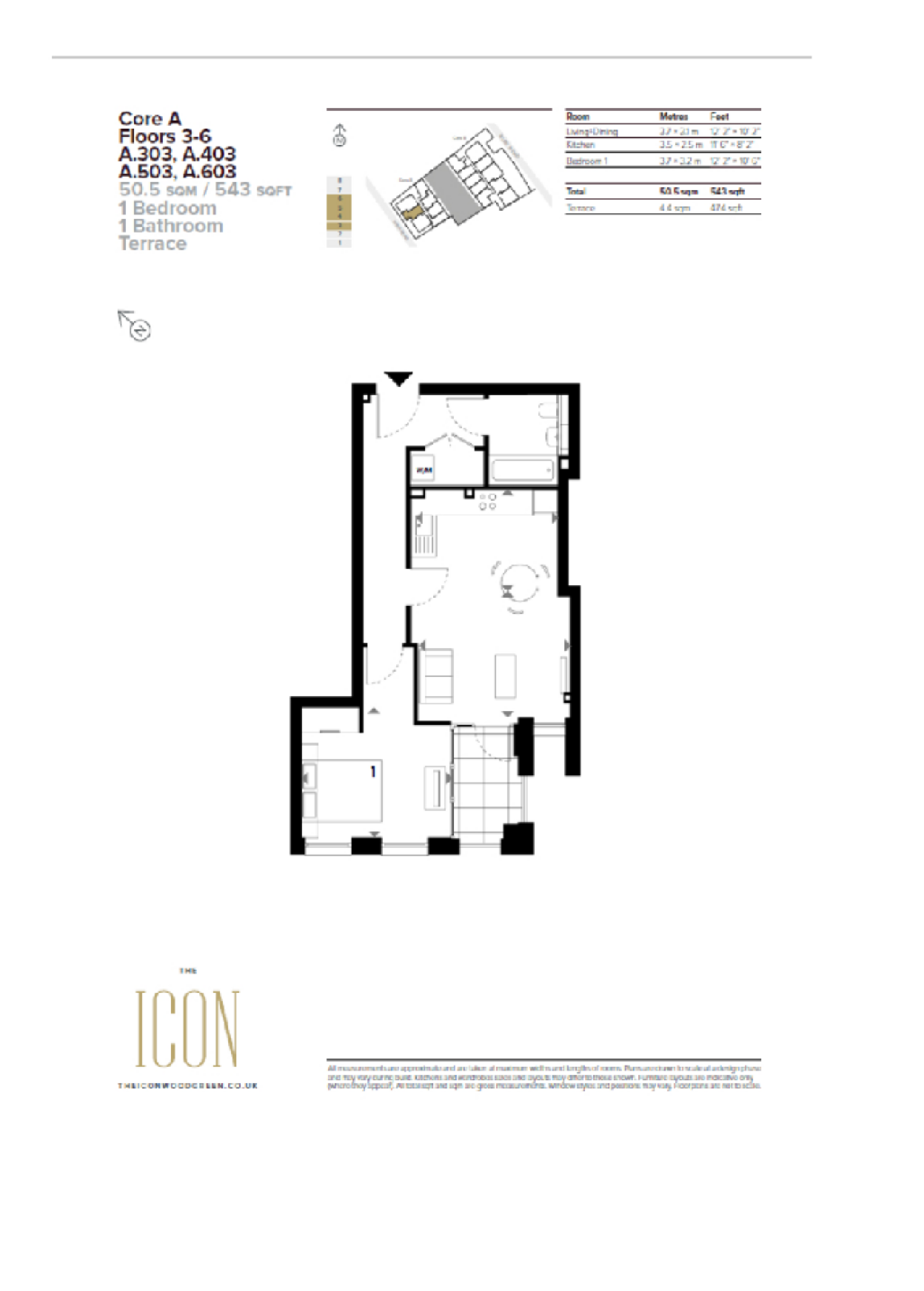 Icon Heights, Wood Green floorplan