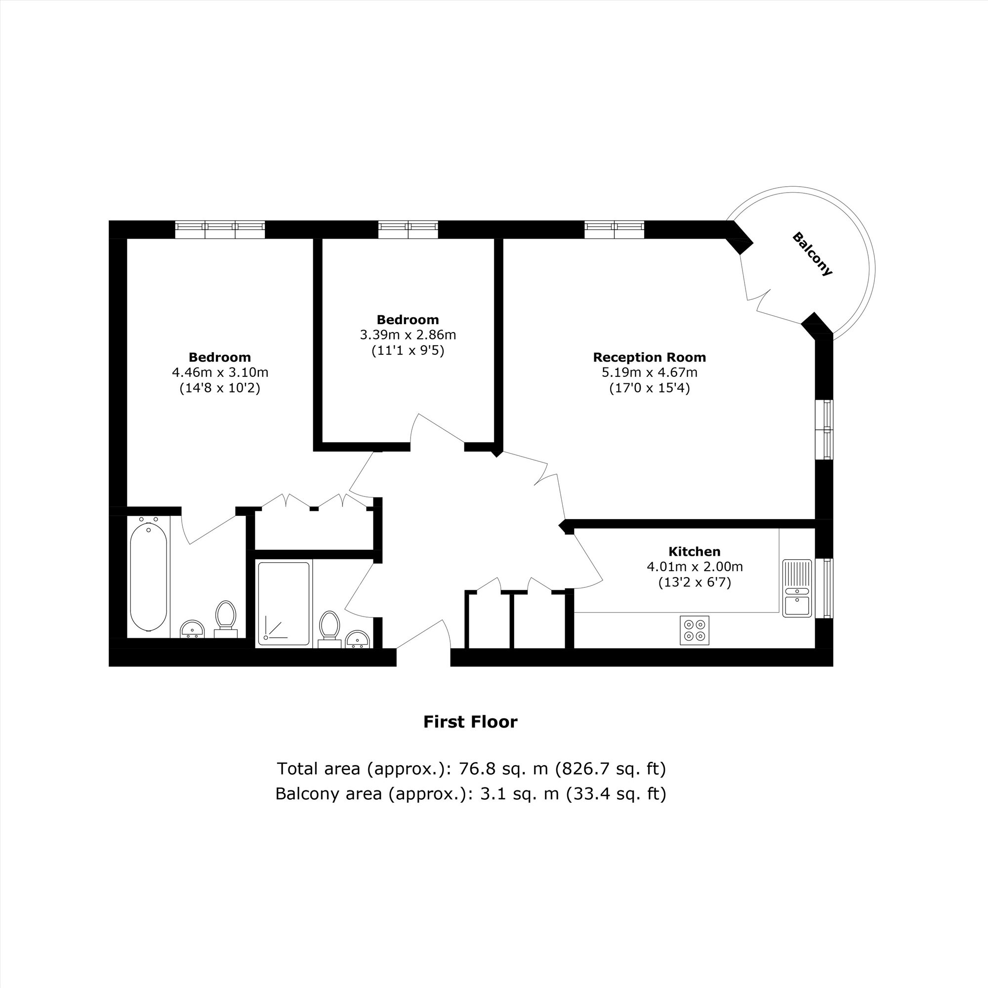Flat 5, 7, Rainbow Quay, London floorplan