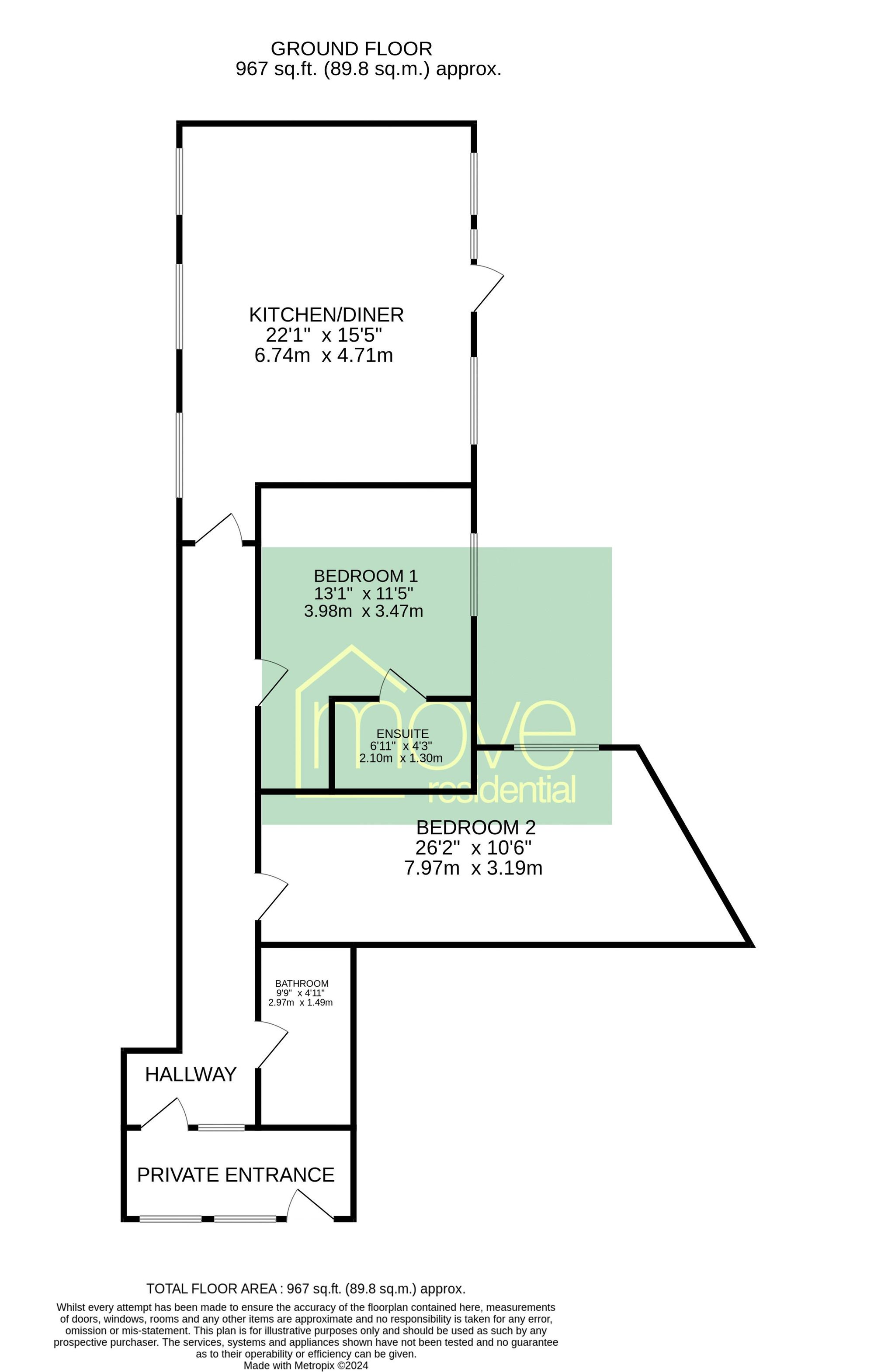 Flat 10, Silverdale, Wirral floorplan