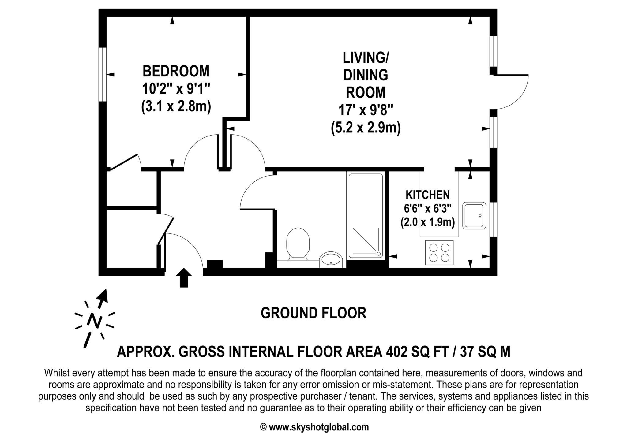 Flat 5 Alexandra Lodge, Monument Hill, Weybridge floorplan