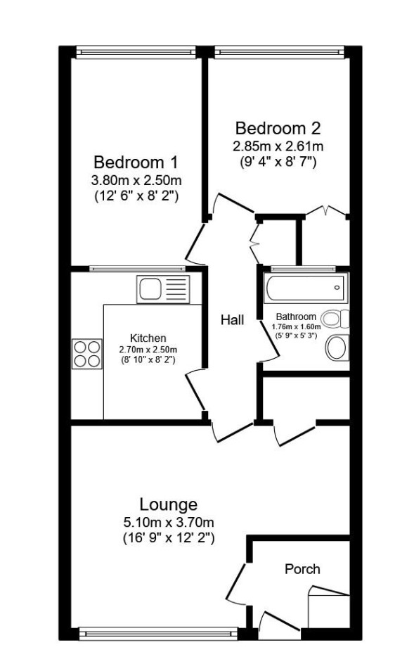 Quarry Lane, Sheffield, South Yorkshire S25, 2 bedroom flat to rent