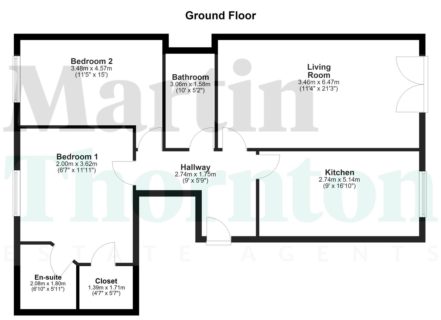 Flat 10 Moor Hill Court, Laund Road, Huddersfield floorplan