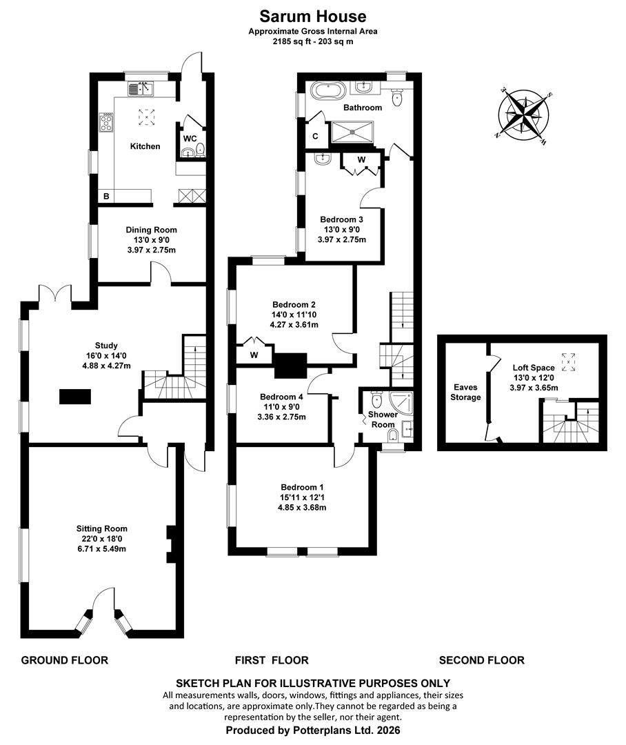 Sarum House,, 55 High Street, Bembridge floorplan