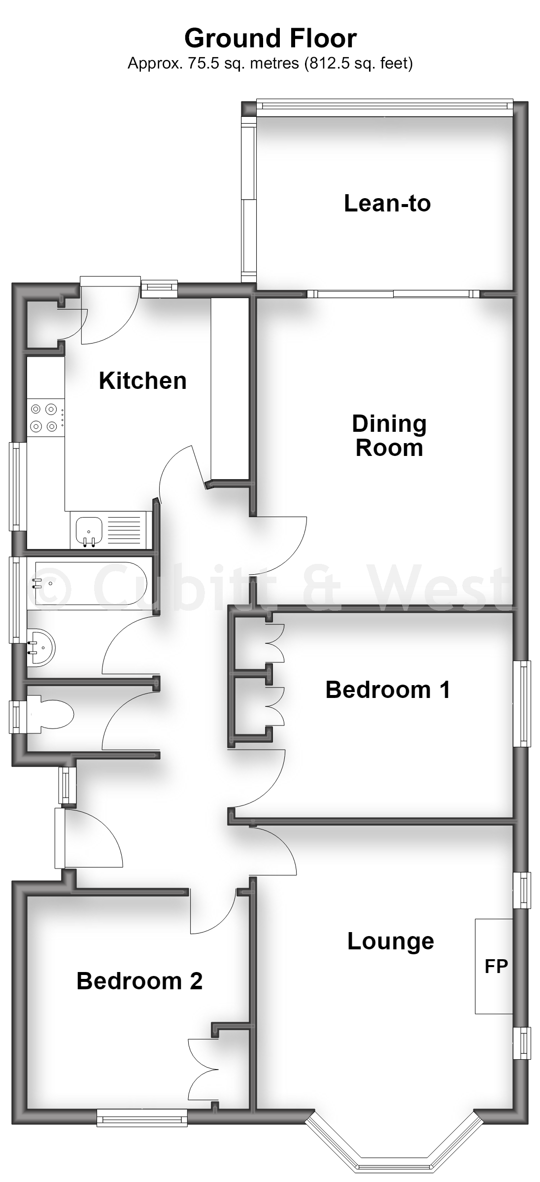 67, Milton Avenue, Rustington floorplan