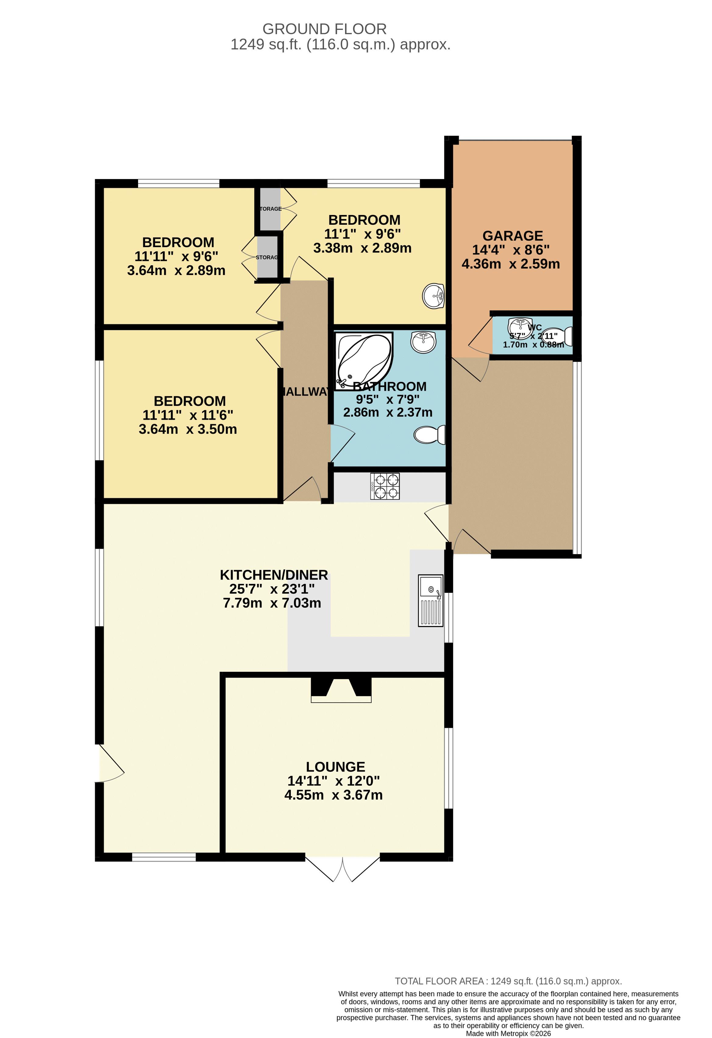 266, Station Road, Grimsby floorplan