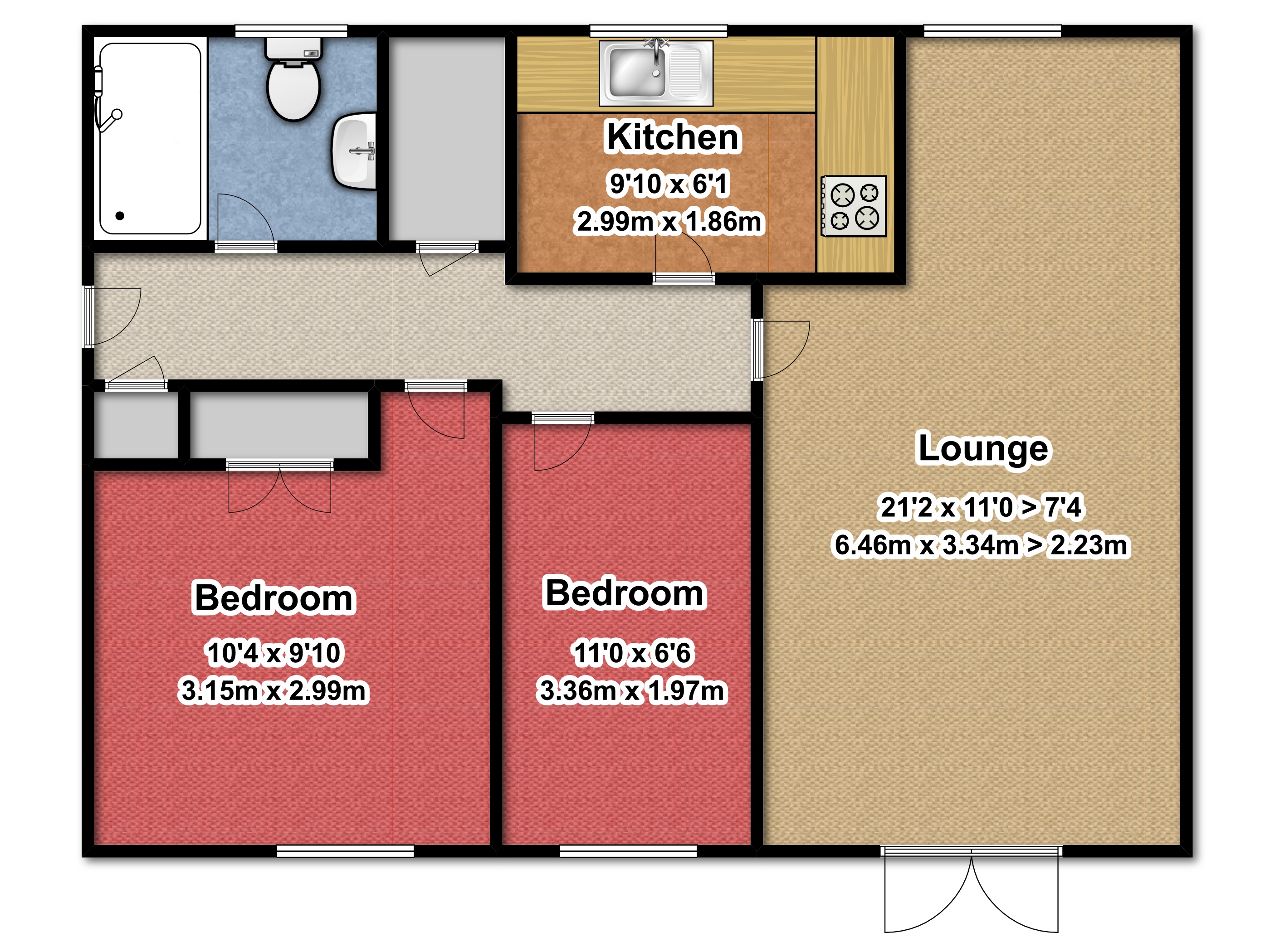 2 Bedrooms Flat to rent in Coates Quay, Chelmsford CM2