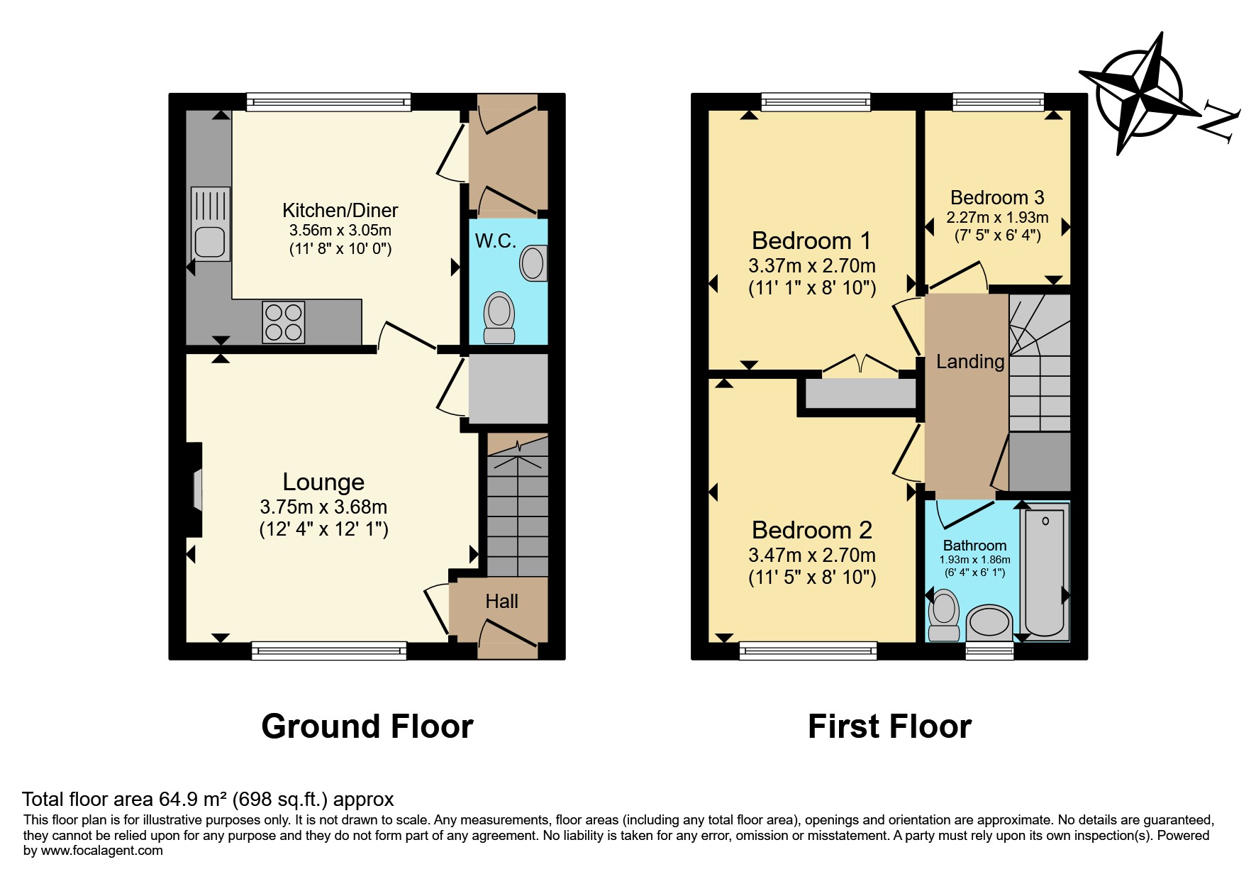 12, Hampton Close, Coalville floorplan