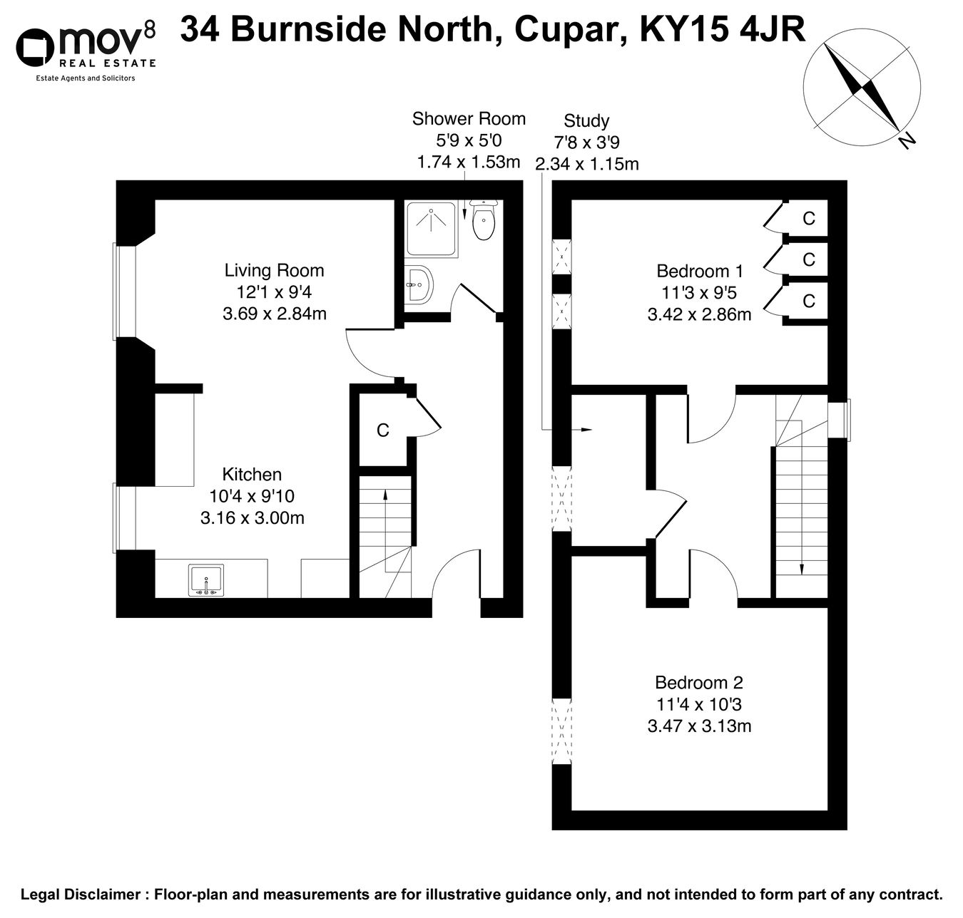 34, Burnside North, Cupar floorplan