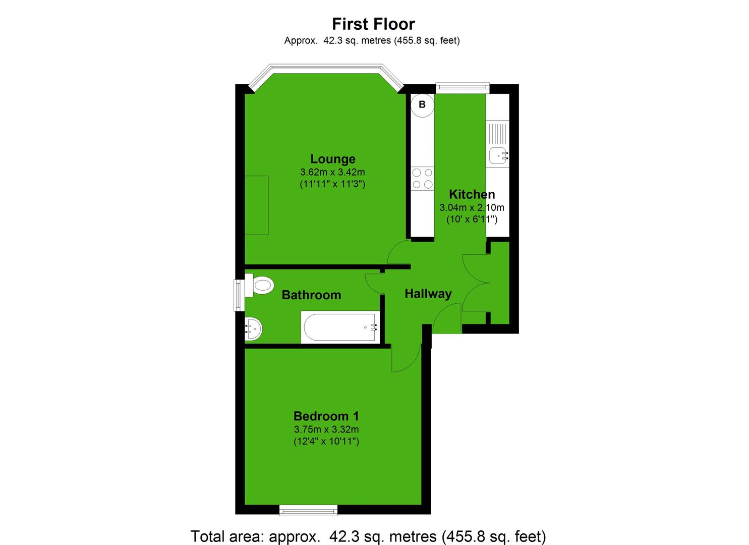 1 Bedrooms Flat to rent in Robinson Road, Colliers Wood, London SW17