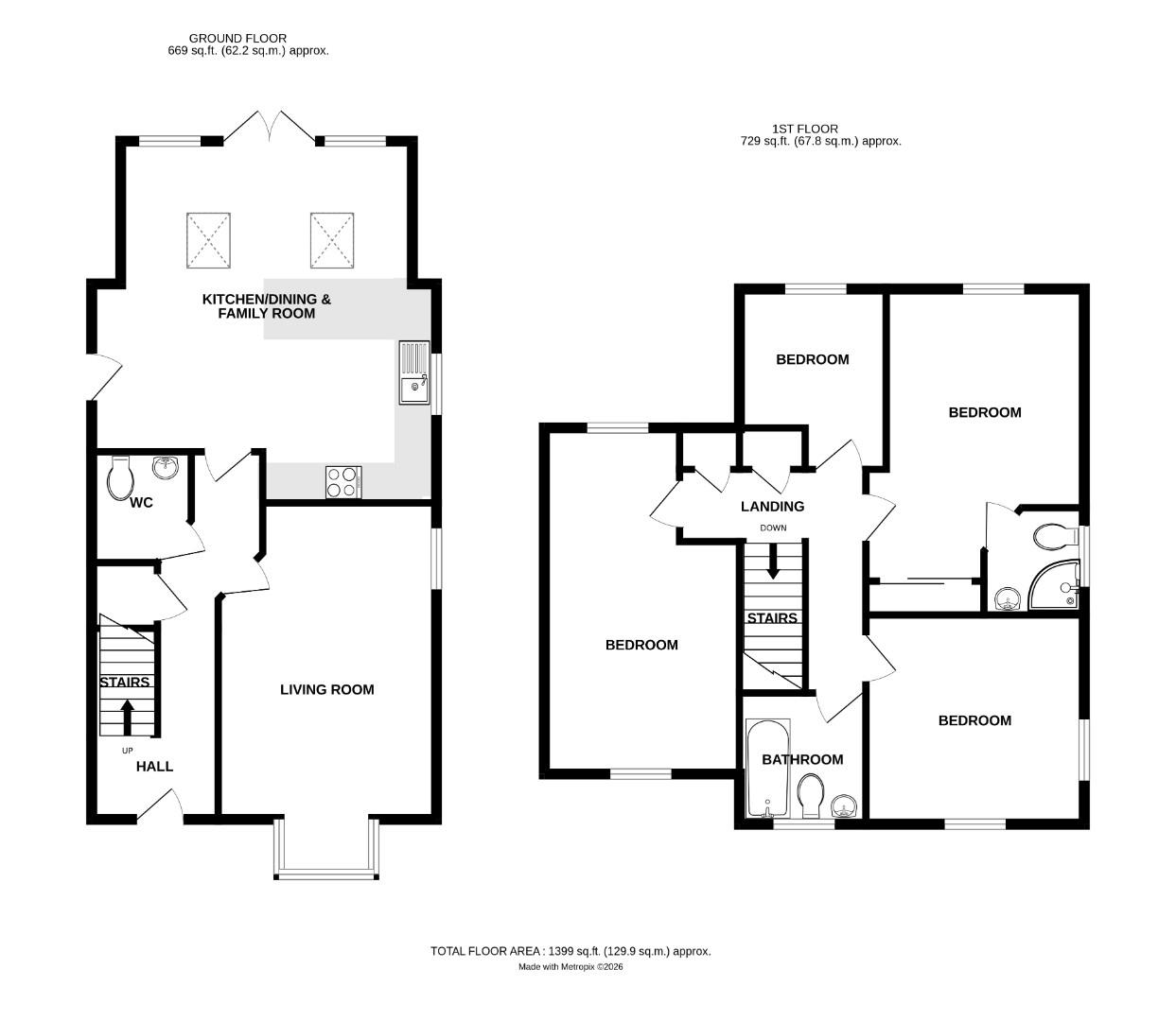 8, Burns Way, Dunmow floorplan