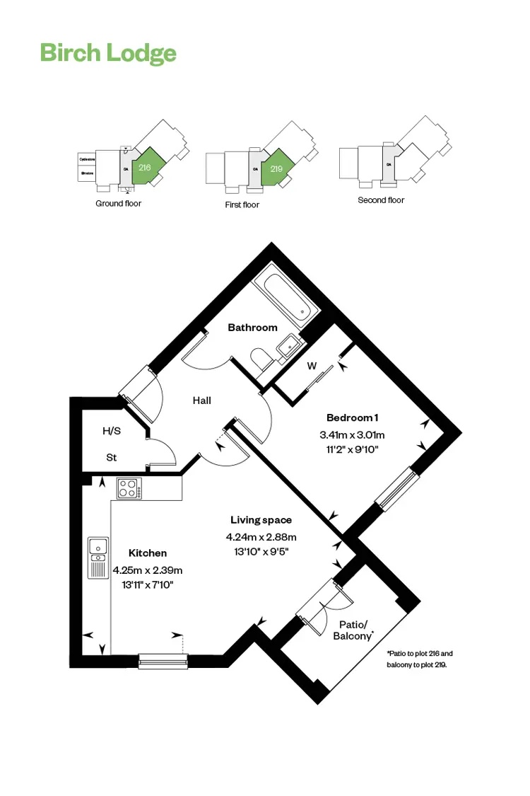 Plot 216, Birch Lodge, Flat 2, Birchwood, Waxwing Way, Farnham floorplan