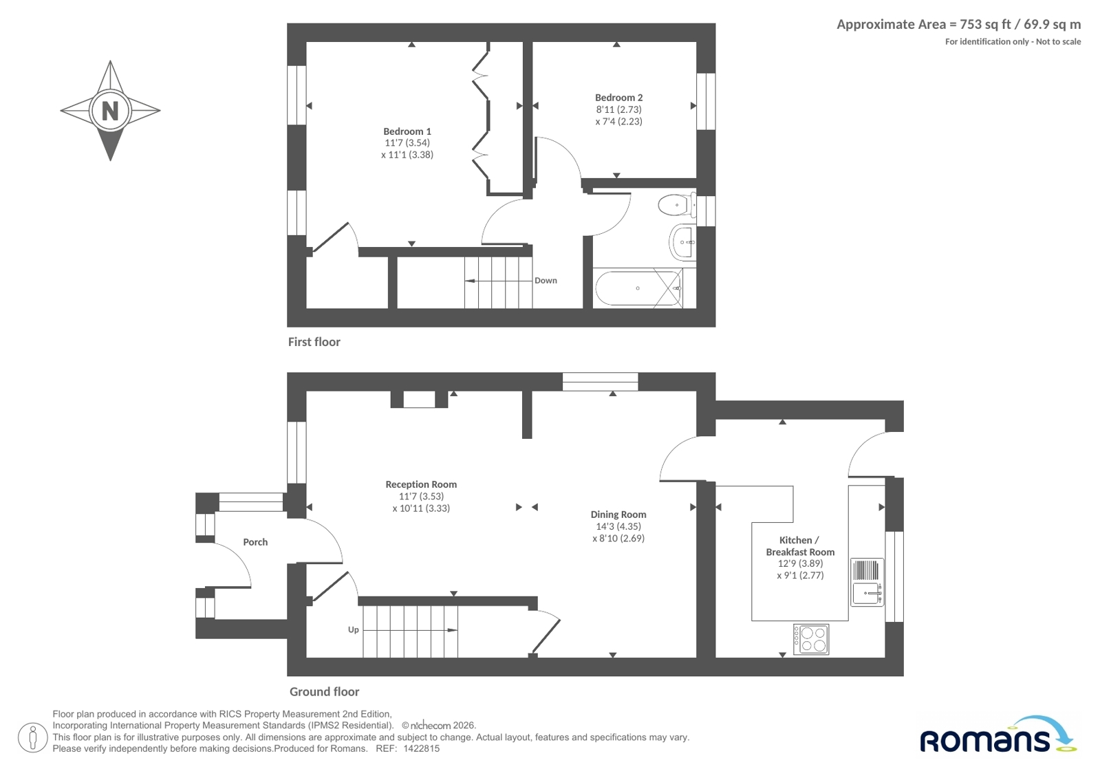 14, Francomes, Swindon floorplan