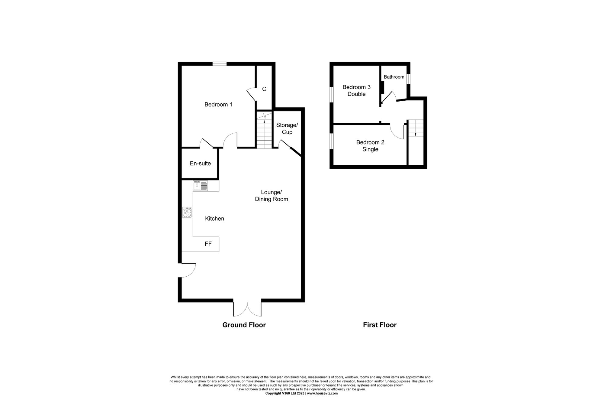 2 An Stablys South Terrace, Camborne floorplan