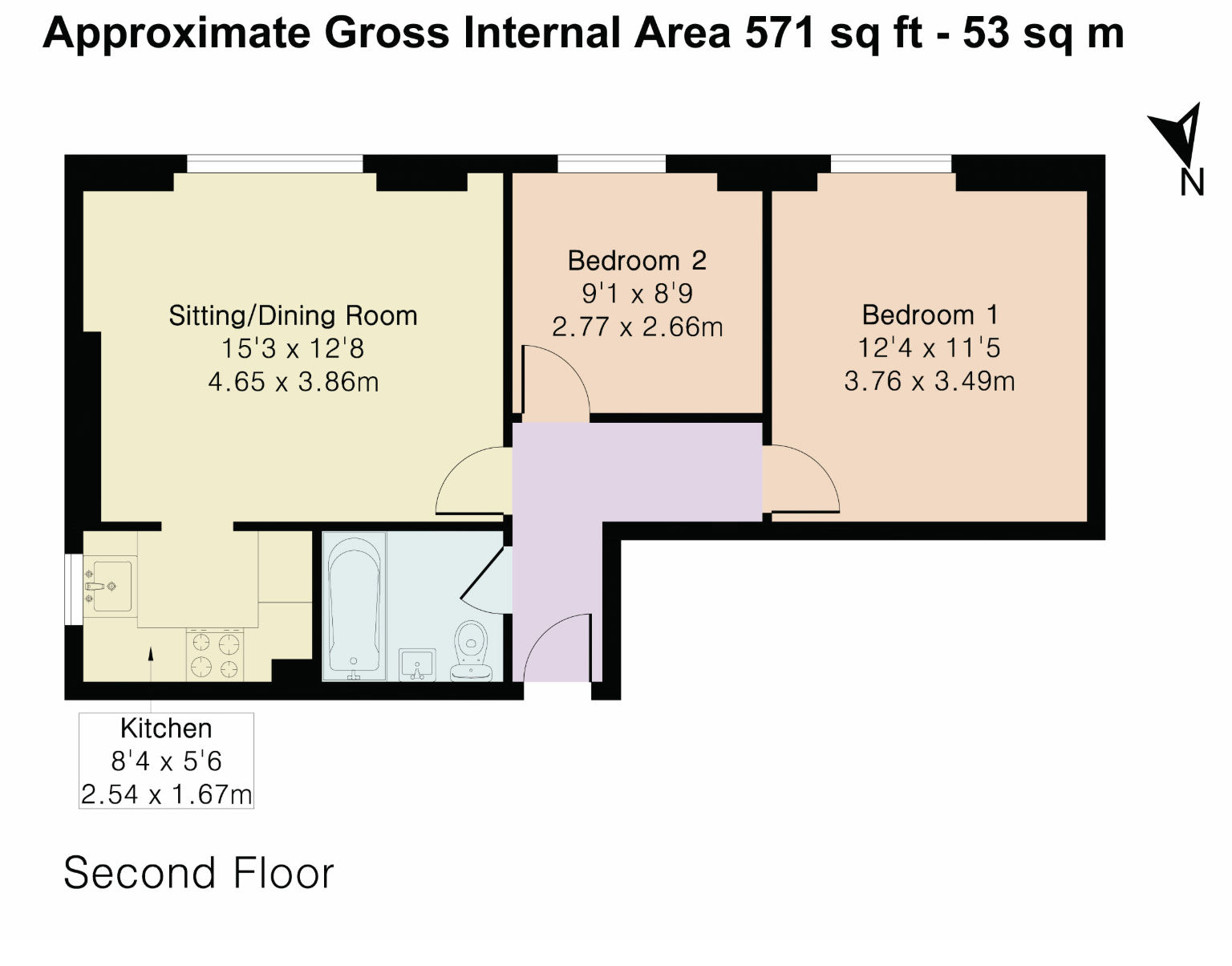 86, Oxford Gardens, London floorplan