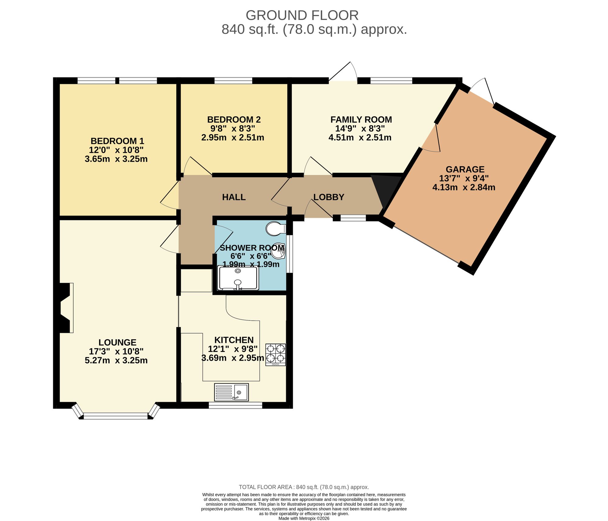 12 Dart Close, Leicester floorplan