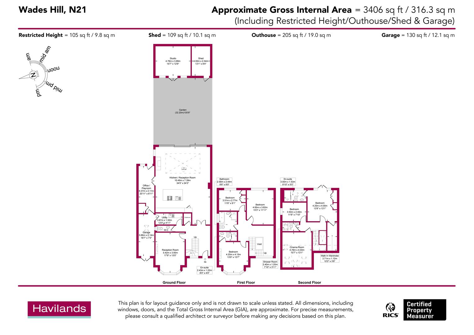 55, Wades Hill, Winchmore Hill floorplan