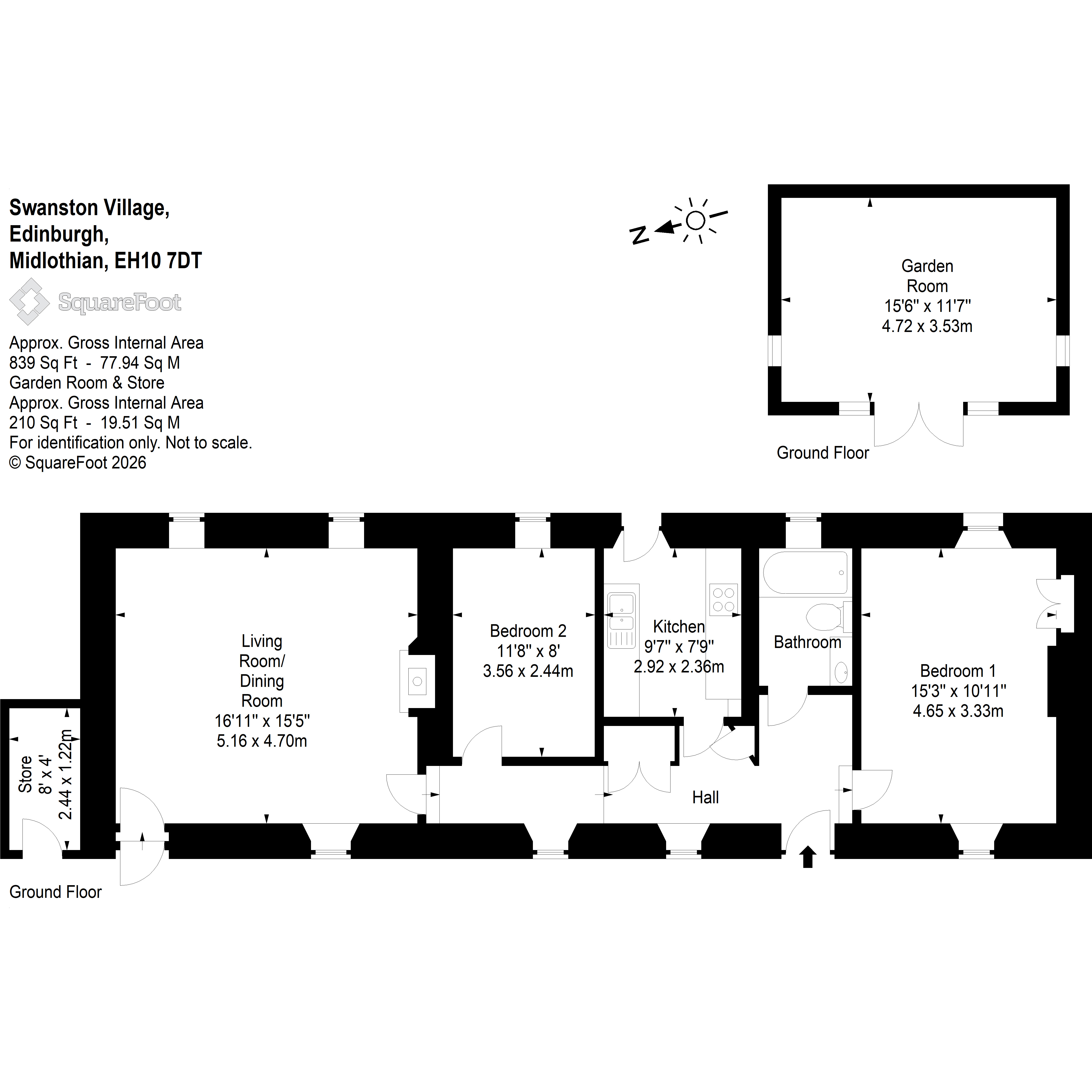 9, Swanston Village, Edinburgh floorplan