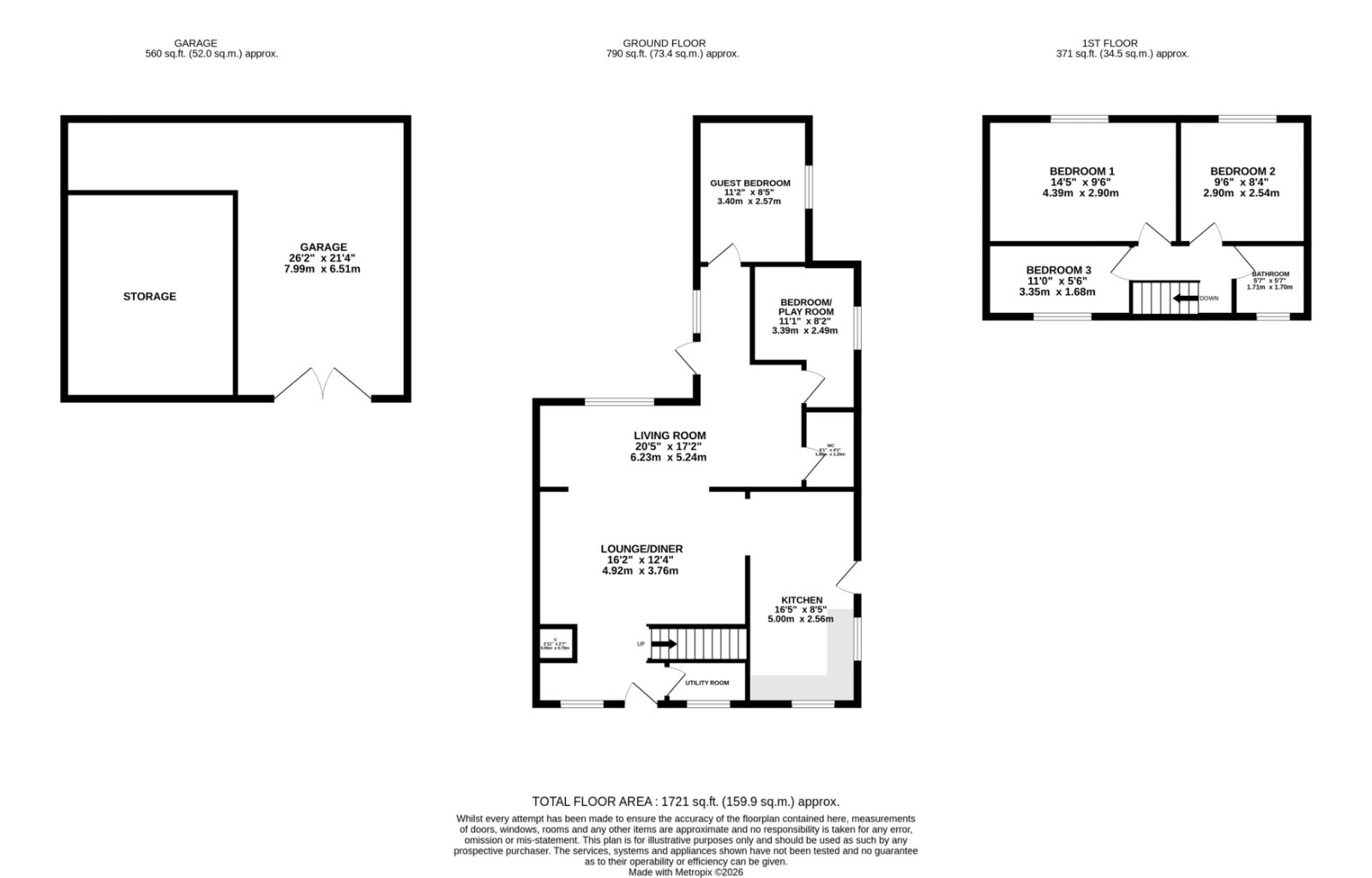 Wyther Park Hill, West Yorkshire floorplan