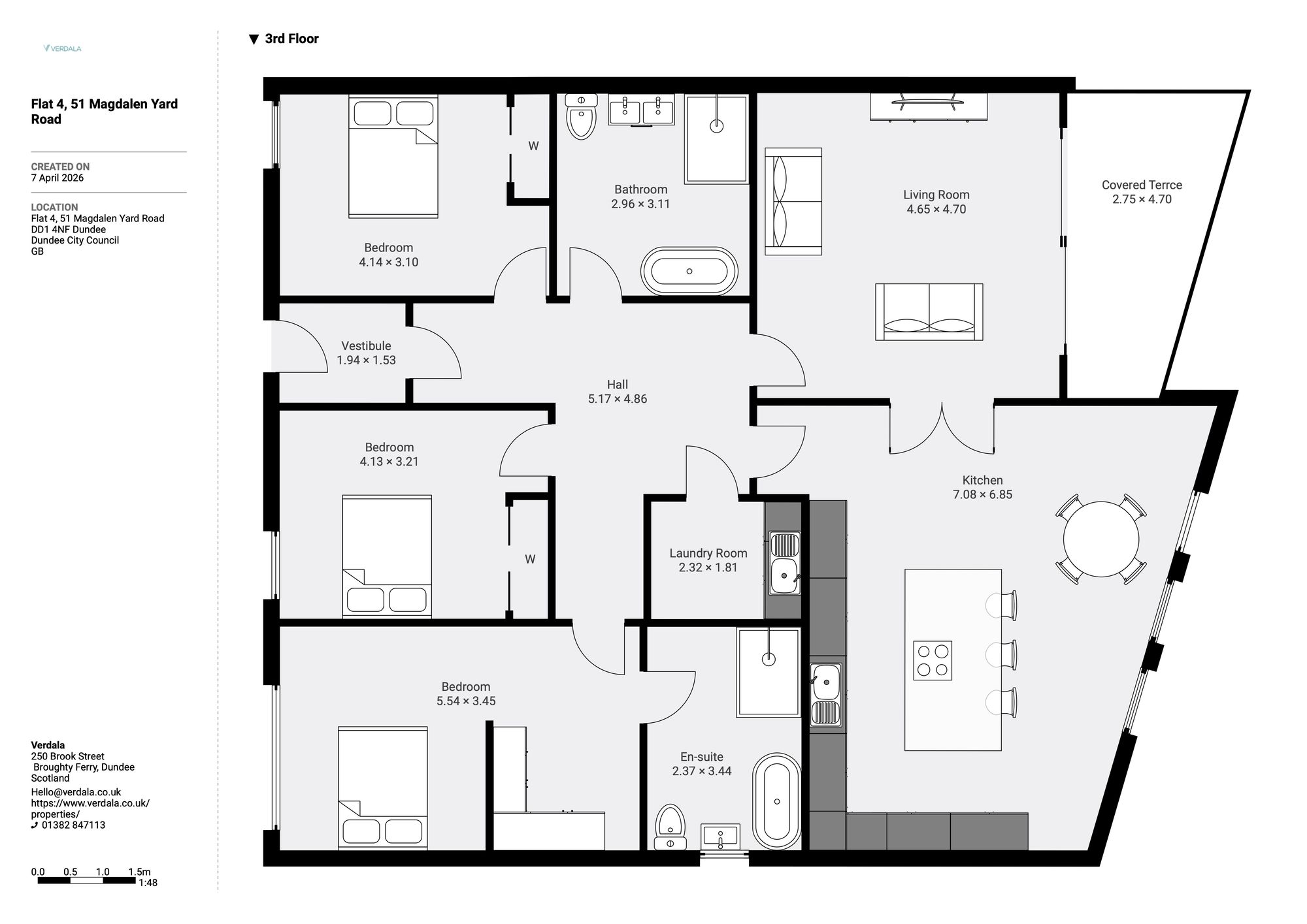 Flat 4, 51 Magdalen Yard Road, Dundee floorplan
