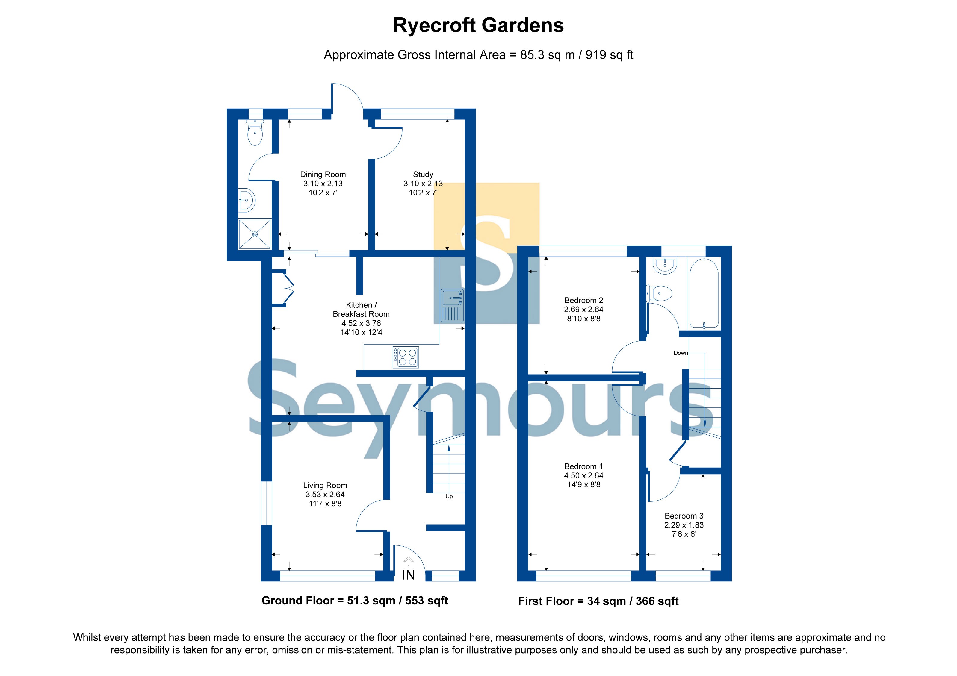 51, Ryecroft Gardens, Camberley floorplan