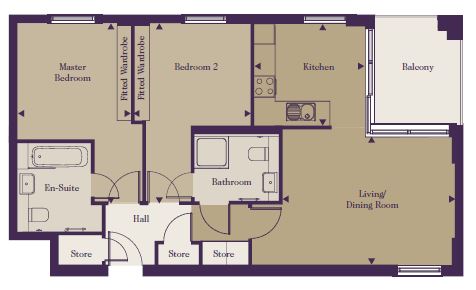 2 Bedrooms Flat to rent in Pemberton House, Denman Avenue, Hanwell UB2