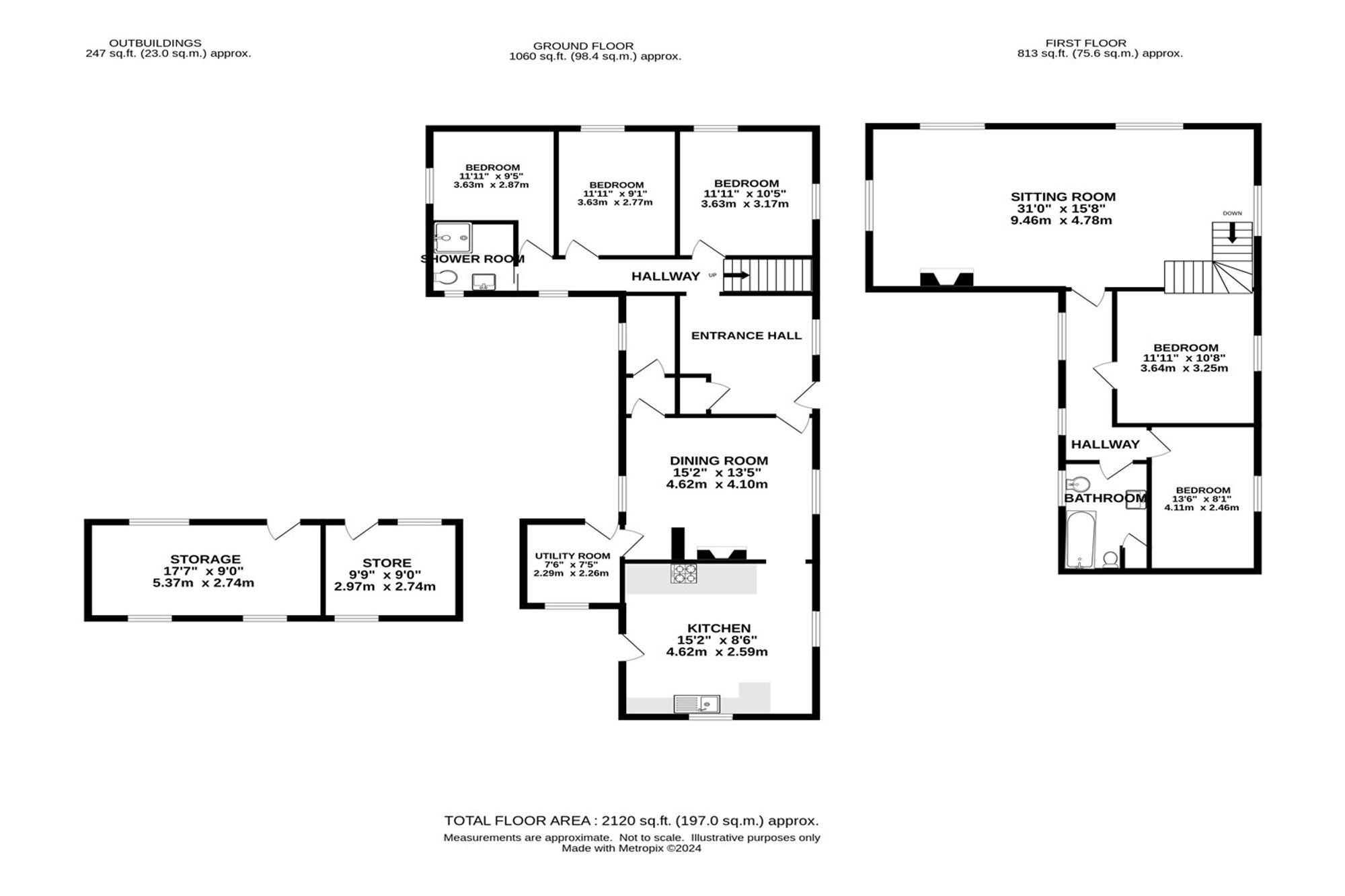 Sticking Mires Farm Bridgemont, High Peak floorplan