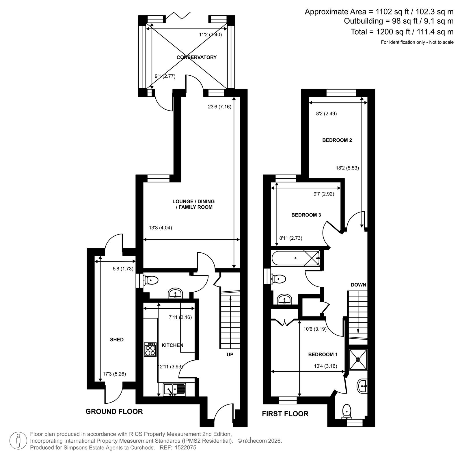 12, Pinewood Grove, New Haw floorplan