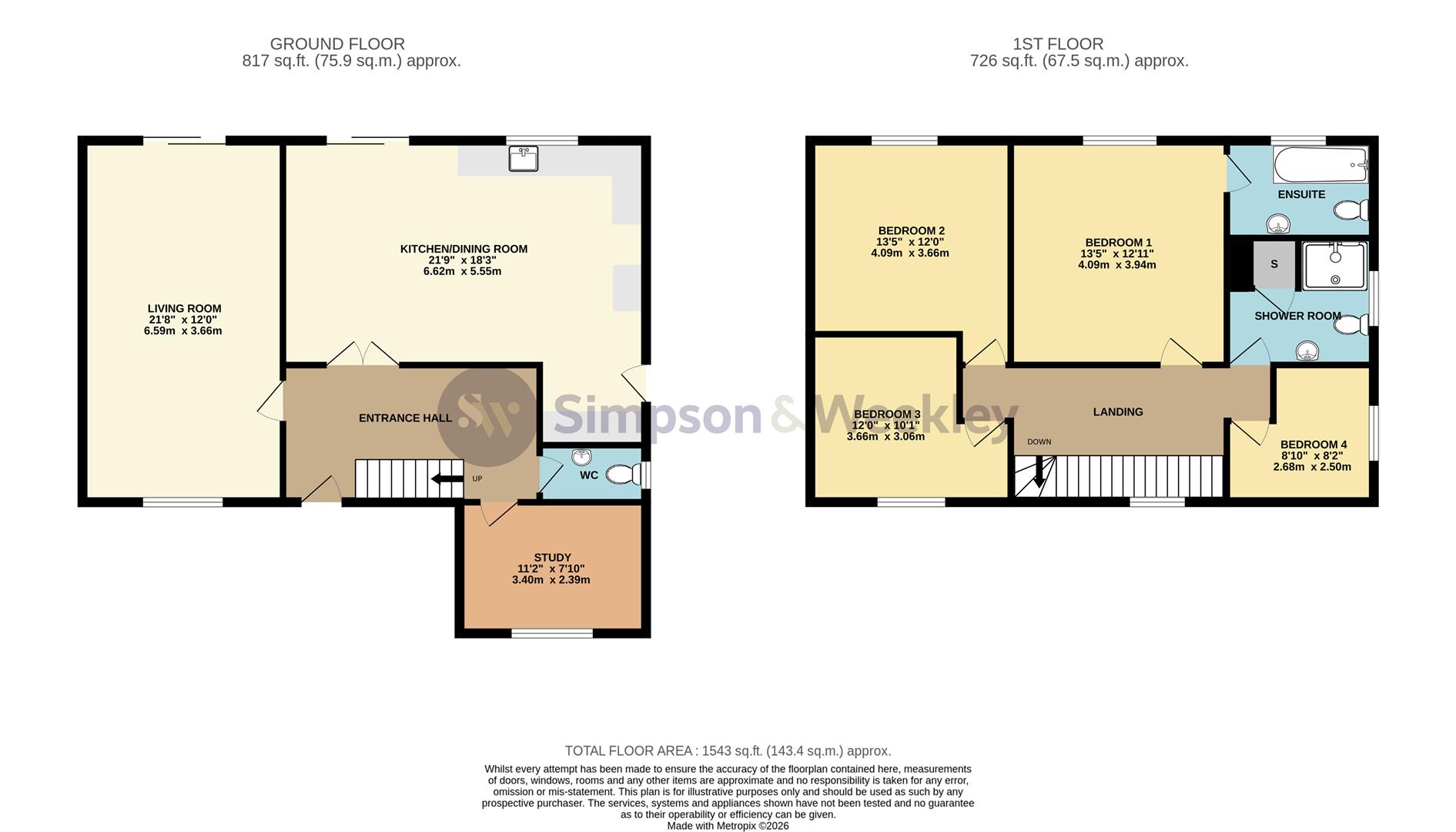 1, Tintagel Close, Rushden floorplan