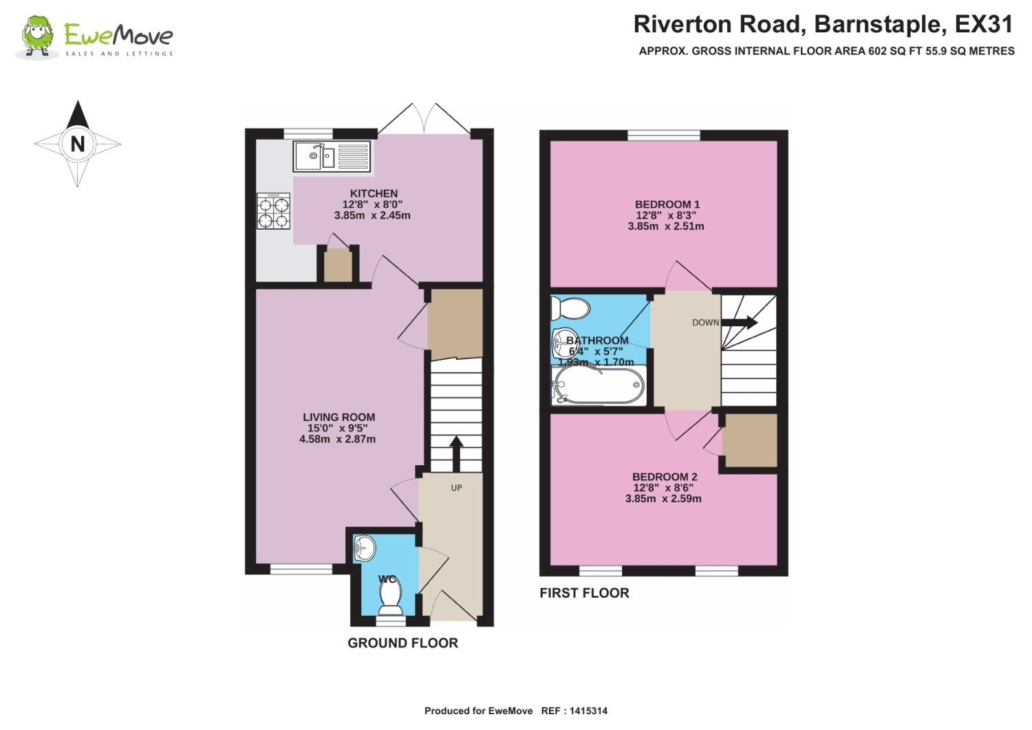 41, Riverton Road, Barnstaple floorplan
