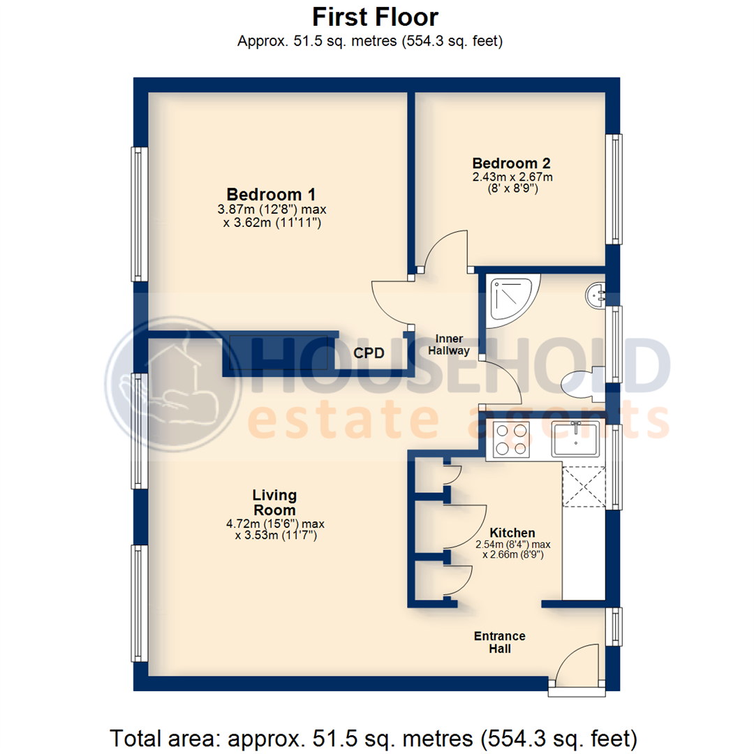 2 Bedrooms Flat for sale in Aspley Close, Lewsey Farm, Bedfordshire LU4