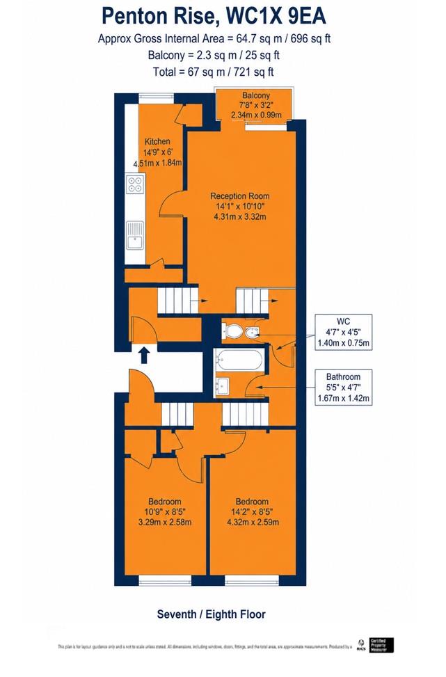 21 Stelfox House, Penton Rise, London floorplan