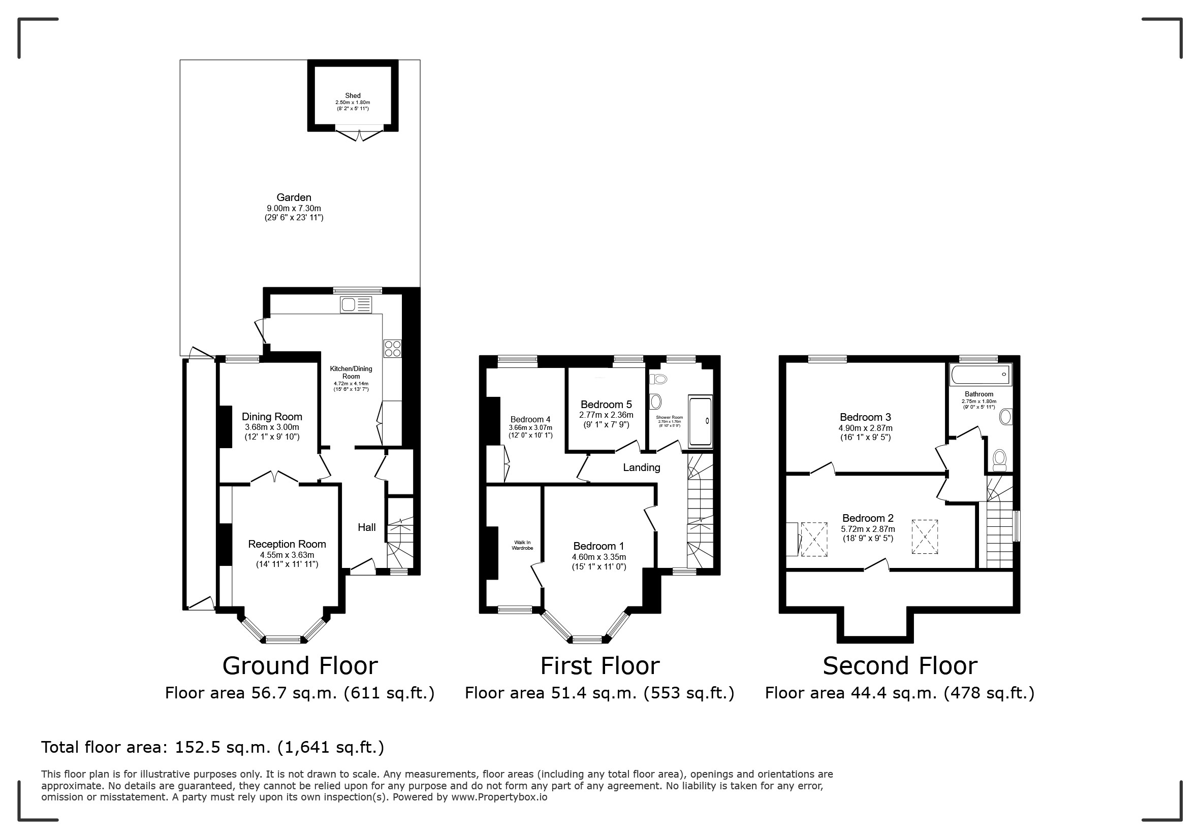 1, Crawley Road, London floorplan