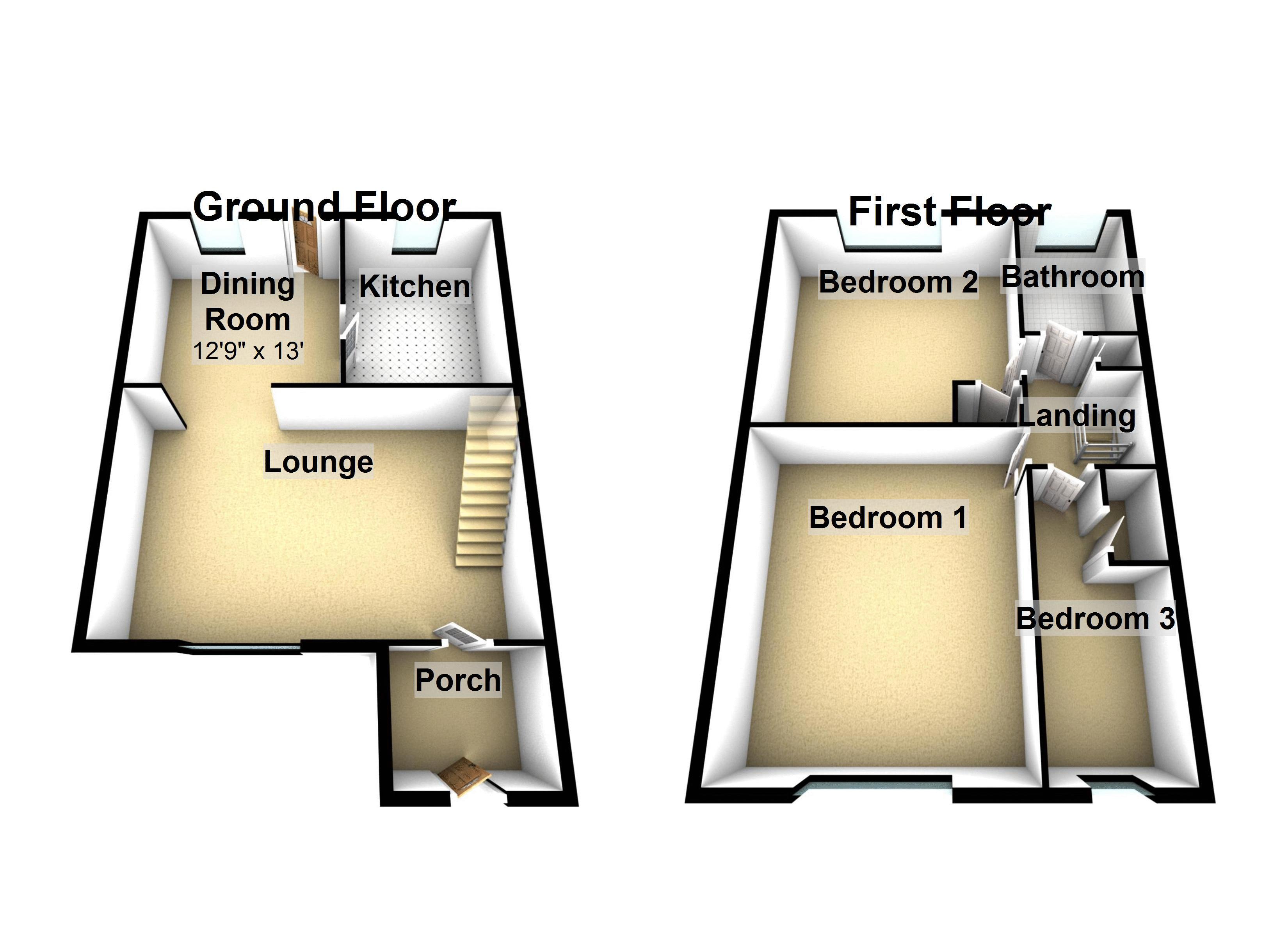 3 Bedrooms Terraced house to rent in Hawkins Close, Southbrook, Daventry NN11