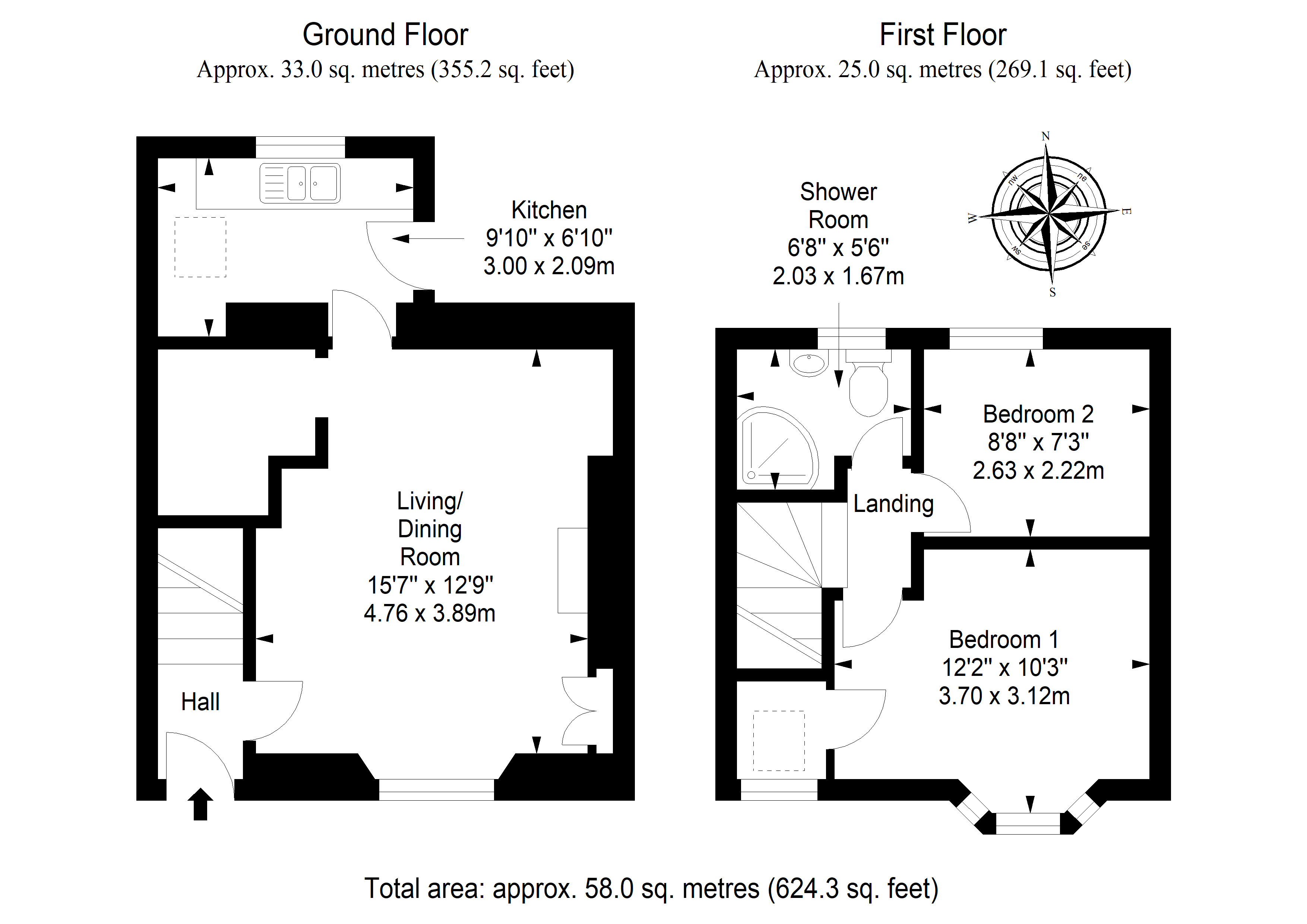 22, Caberston Road, Walkerburn floorplan