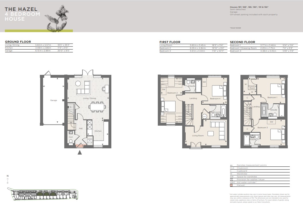 The Hazel Plot 187,, Hartland Village, Fleet floorplan