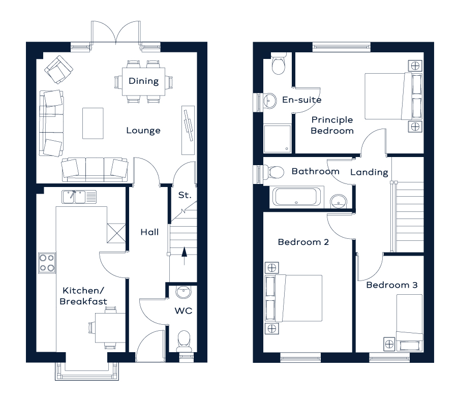 Plot 64, The Ascot, Glan Llyn, Tredegar floorplan