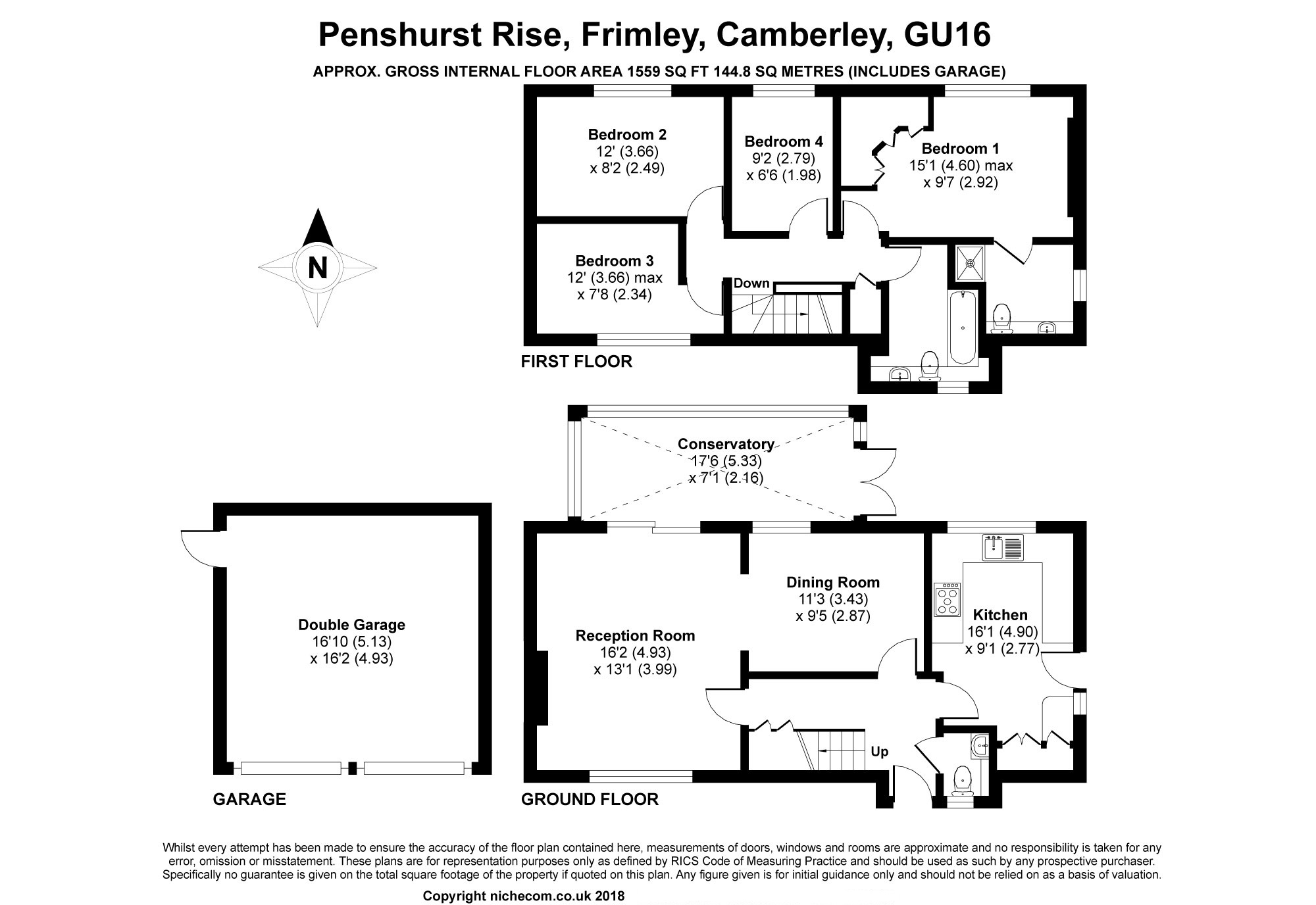 4 Bedrooms Detached house for sale in Penshurst Rise, Frimley, Camberley GU16