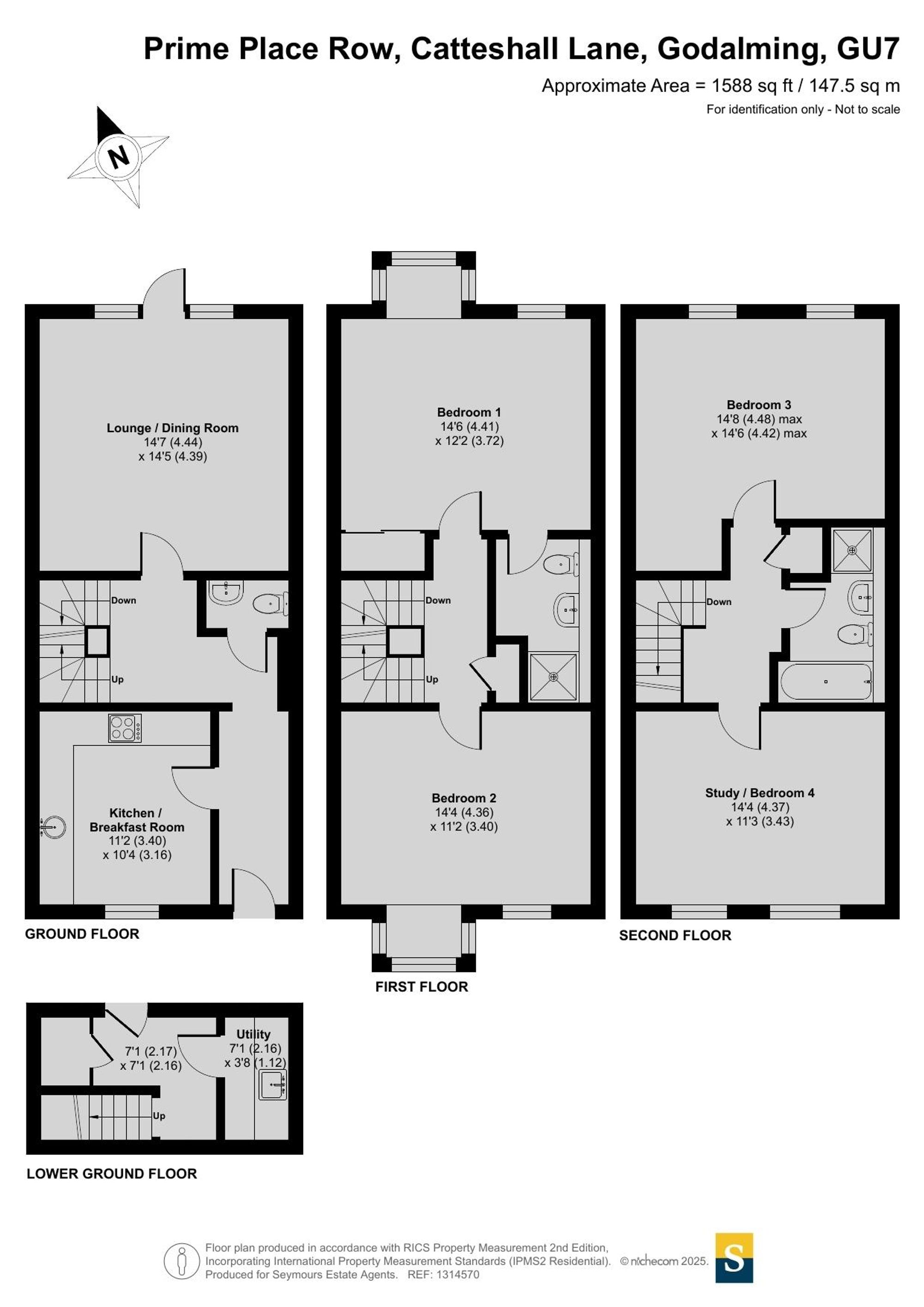 12 Prime Place Row Catteshall Lane, Godalming floorplan