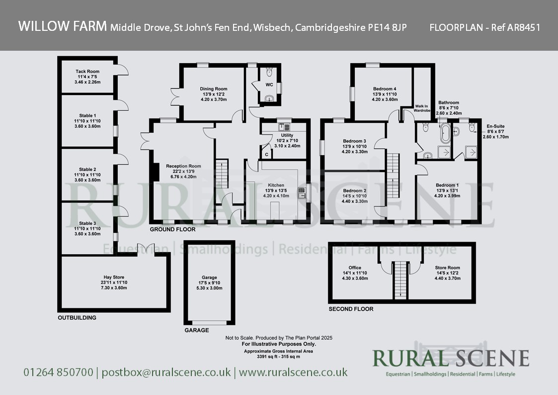 WILLOW FARM, Middle Drove, St Johns Fen End, WISBECH floorplan