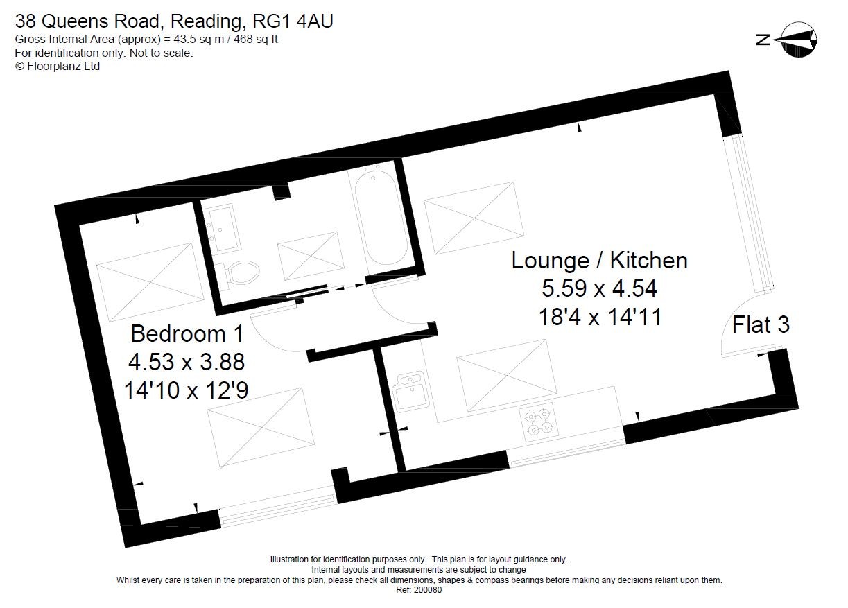 1 Bedrooms Flat for sale in Crescent House, Queens Road, Reading RG1