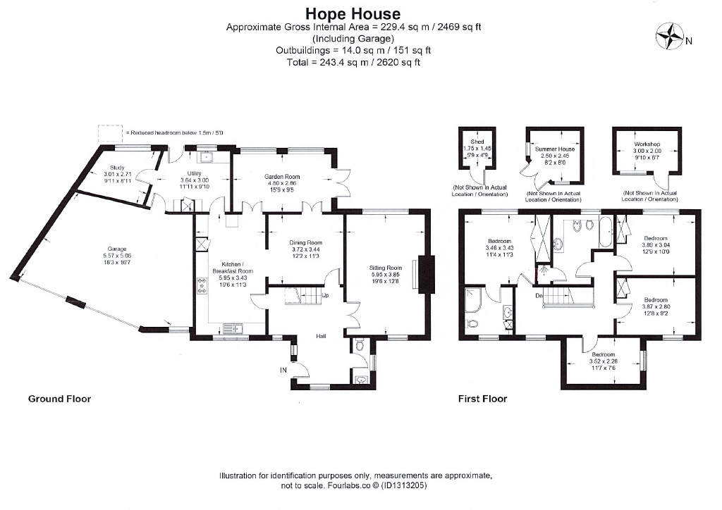 Hope House,, Blacksmiths Lane, Childswickham floorplan