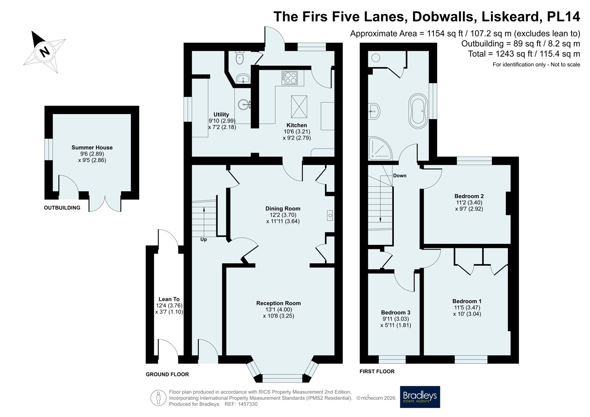 The Firs,, Five Lanes, Liskeard floorplan