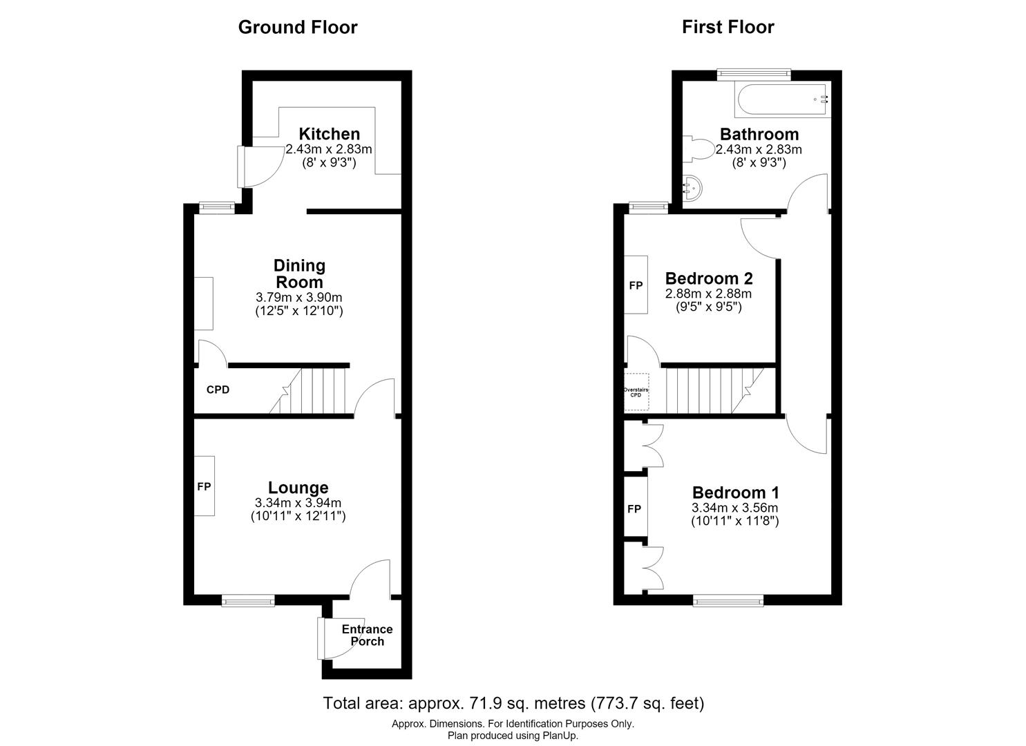 7, New Street, Chesterfield floorplan