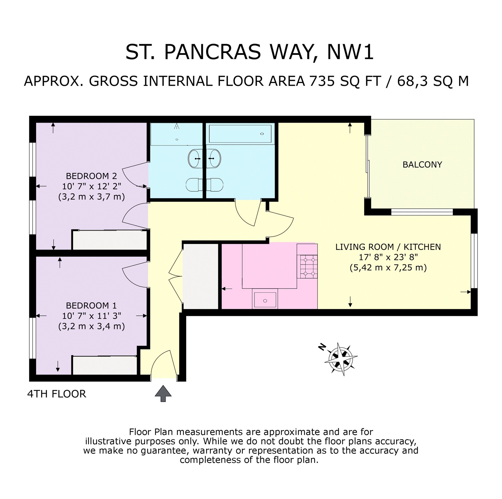 2 Bedrooms Flat for sale in St. Pancras Way, Camden NW1