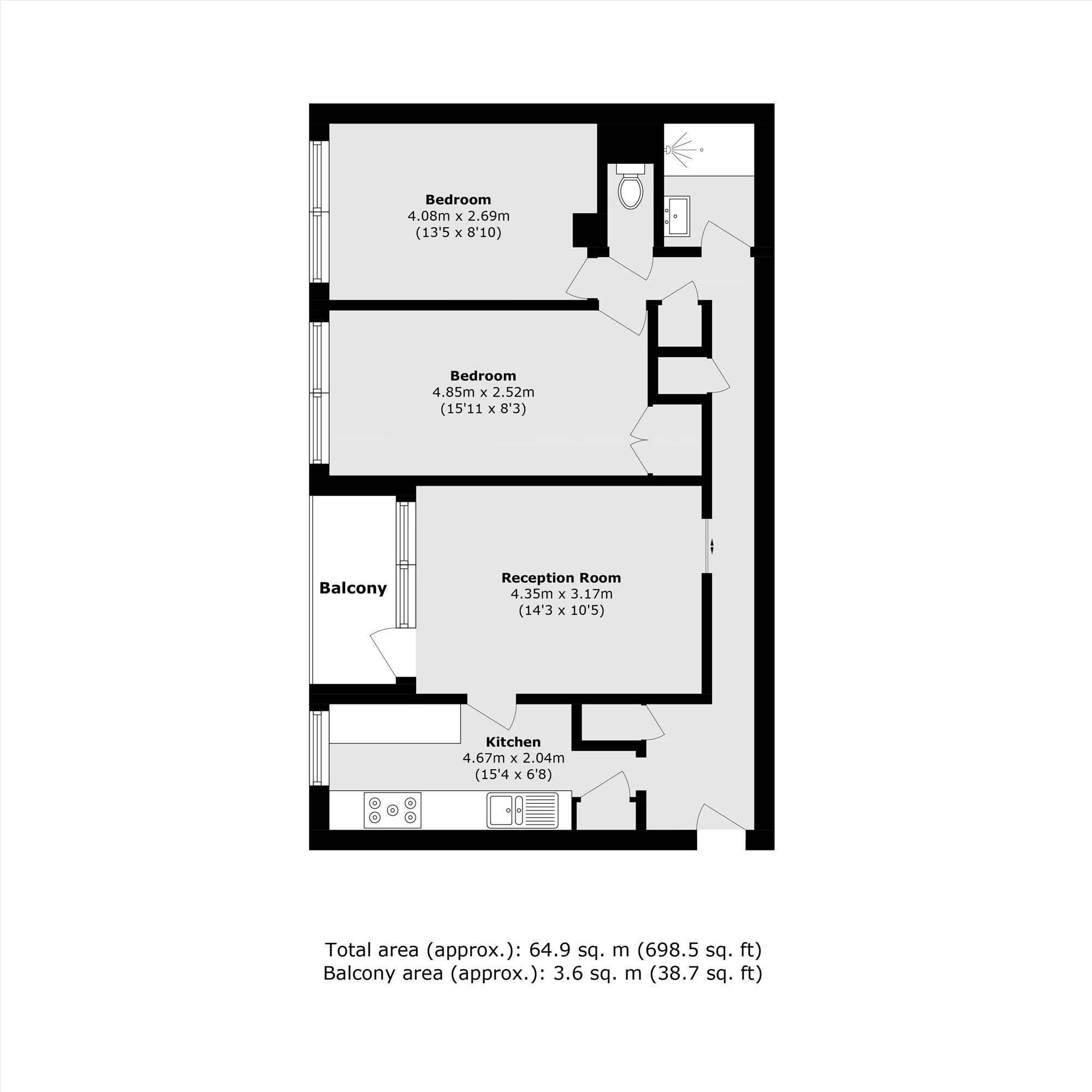 Rosenau Road, London floorplan