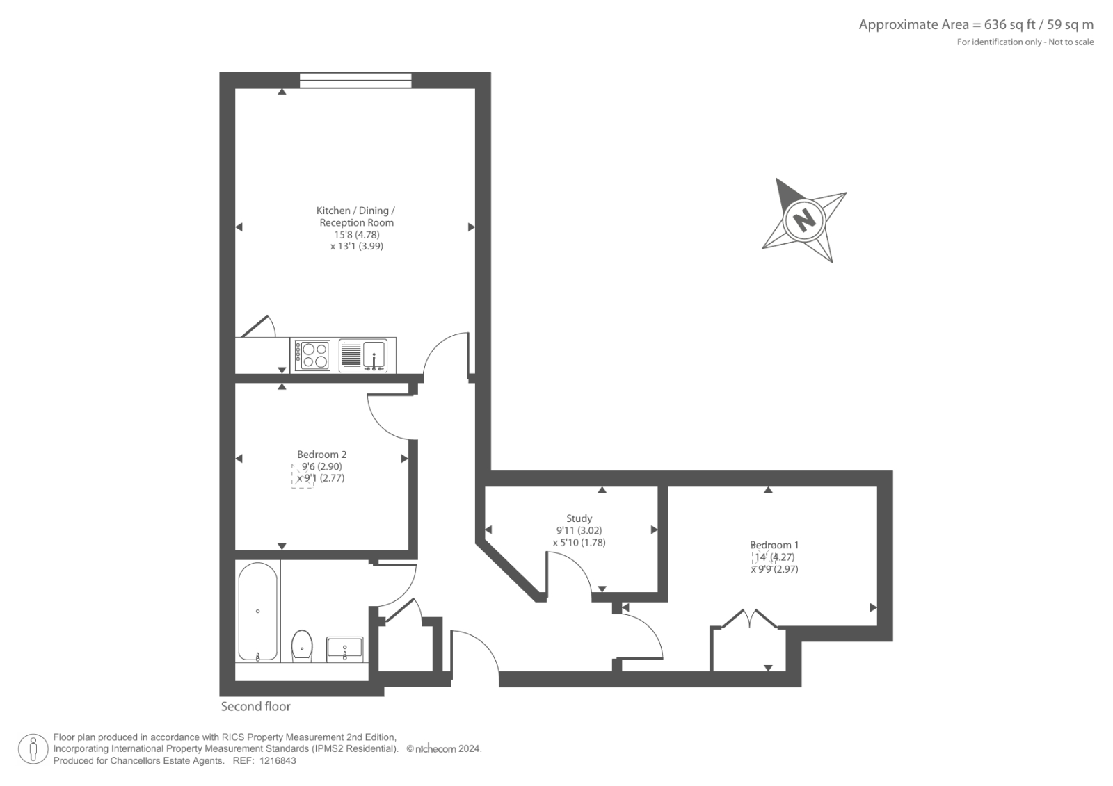 Flat 116 Atria House, 219, Bath Road, Slough floorplan