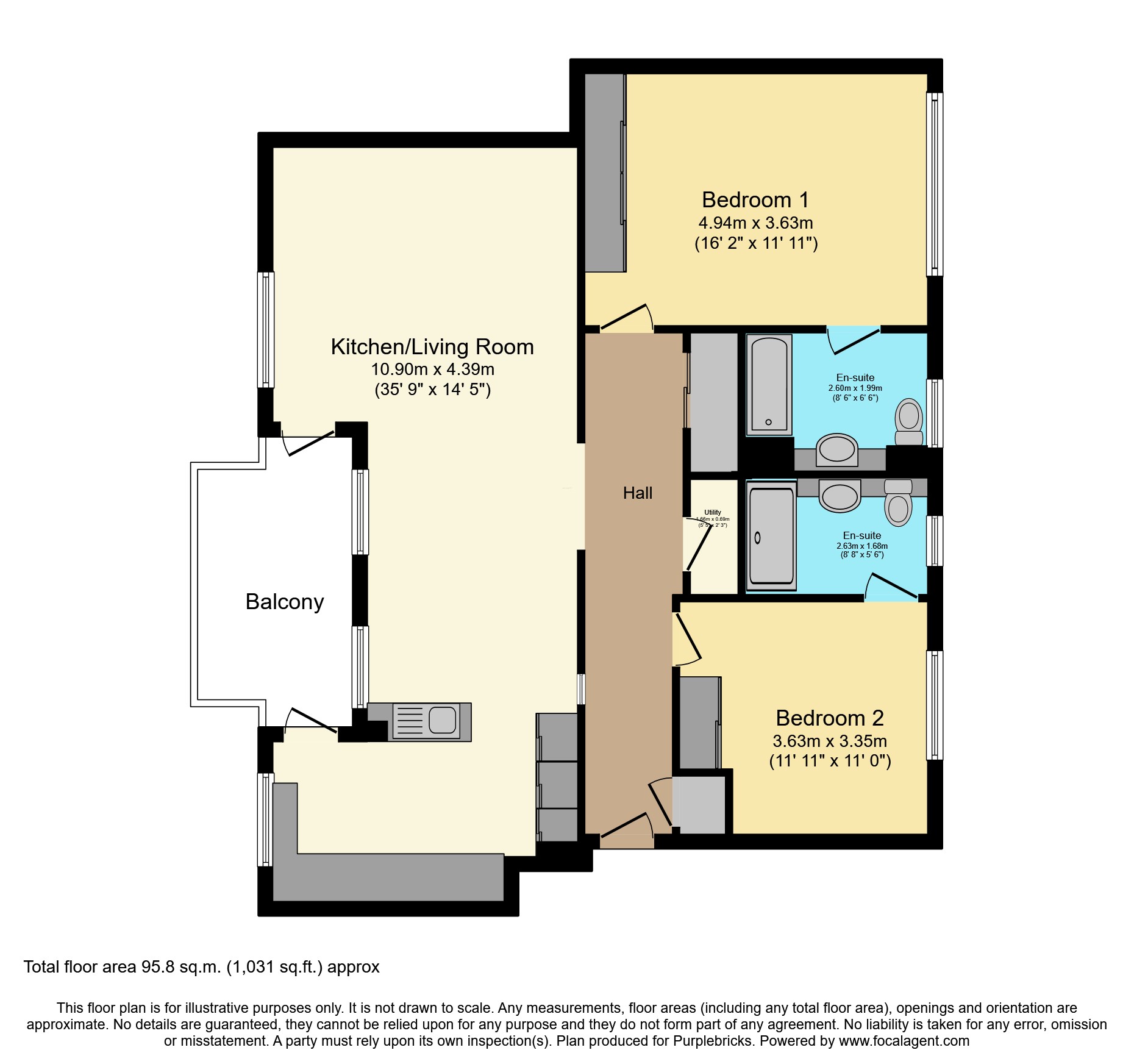 Flat 78/Saffrons Court, Compton Place Road, Eastbourne floorplan