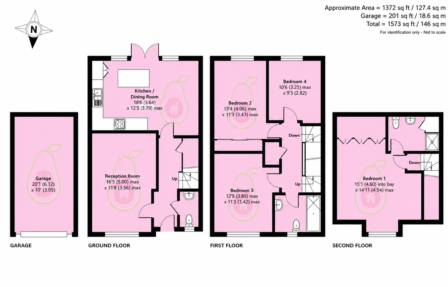 164 Homington Avenue, Coate, Wiltshire floorplan
