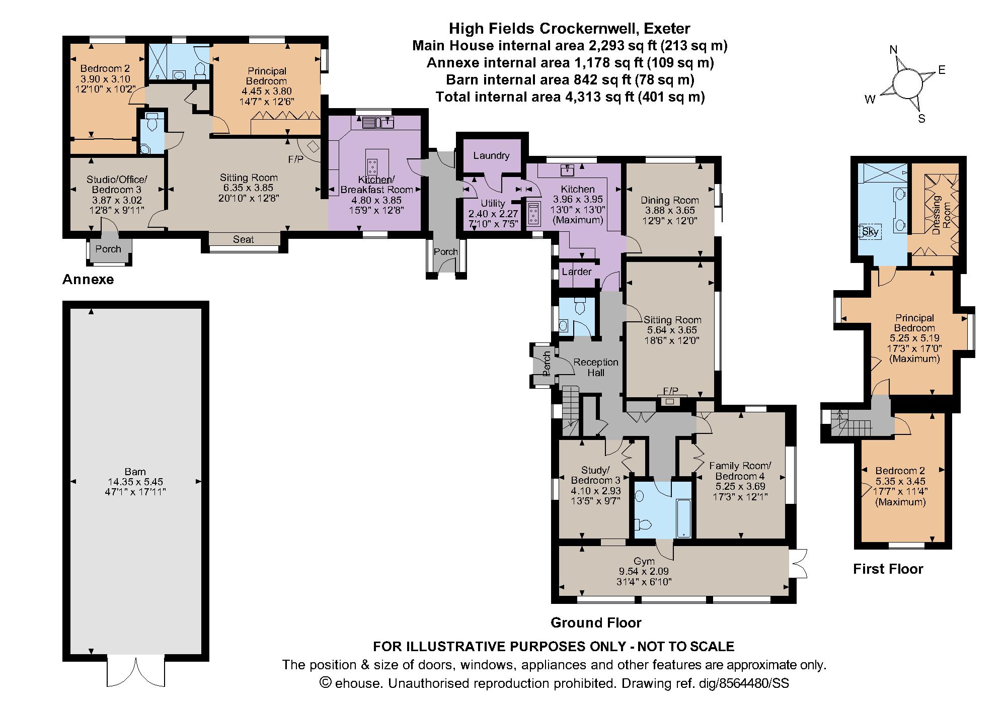 High Fields,, Crockernwell, Devon floorplan